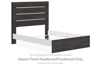 Hollivern – Queen Panel Headboard/Footboard – Dark Gray