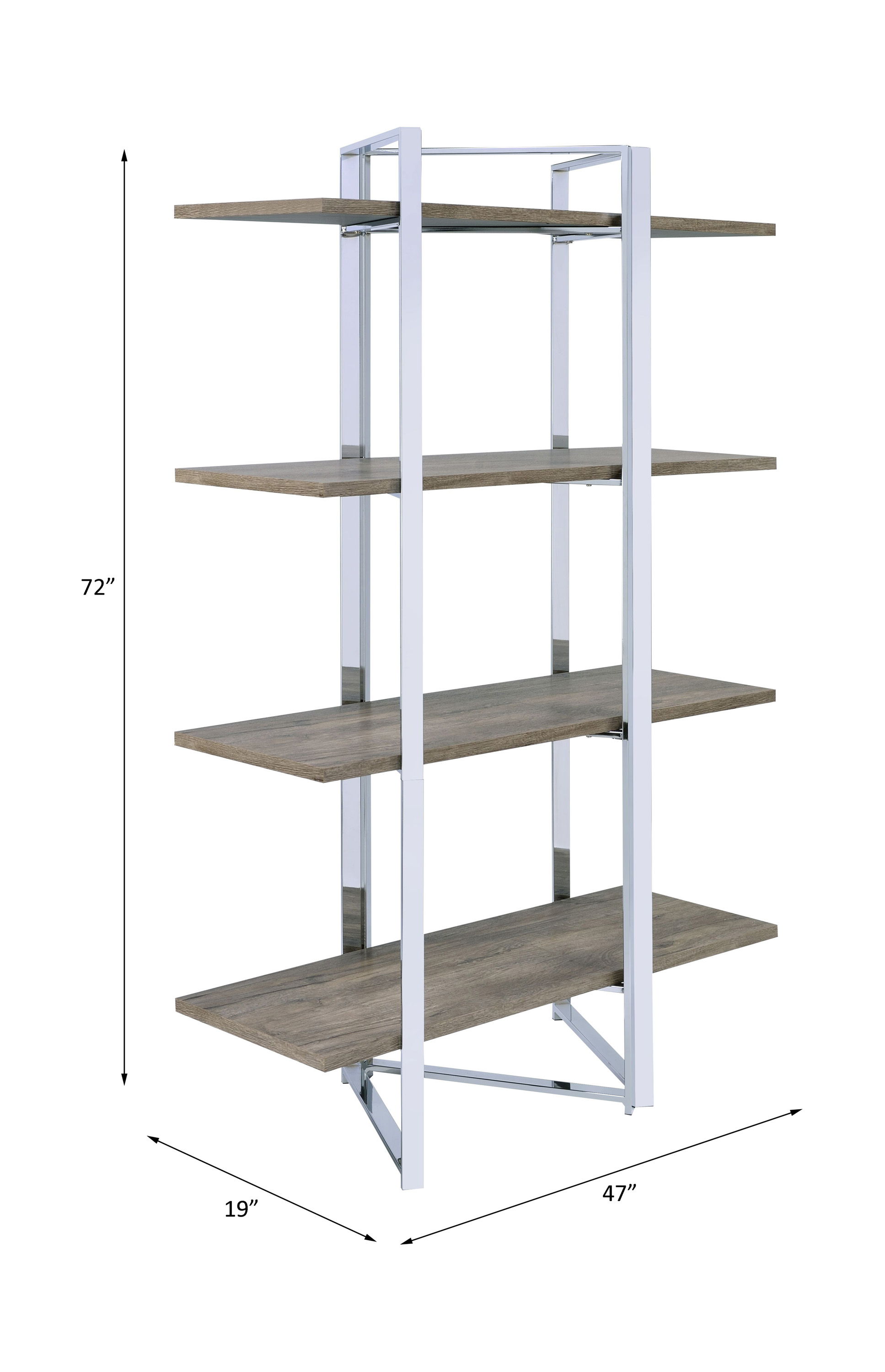 Libby - Bookshelf - Chrome, silver, view 3