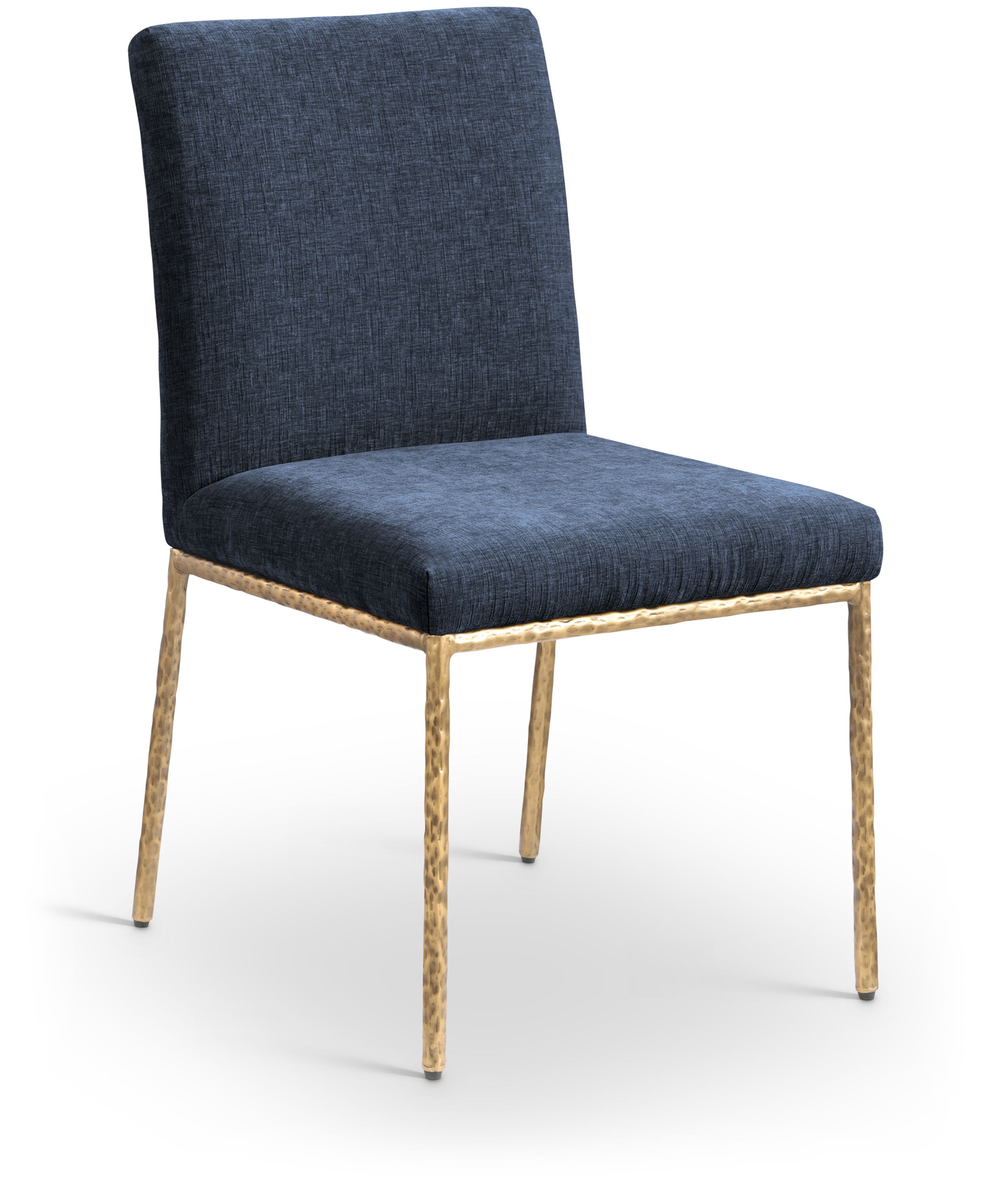 Reeves - Chenille Fabric Dining Side Chair (Set of 2) - Navy