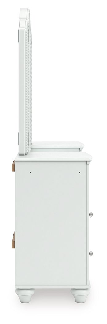 Ashley Furniture Kozlani - Vanity With Mirror - White - Image 9