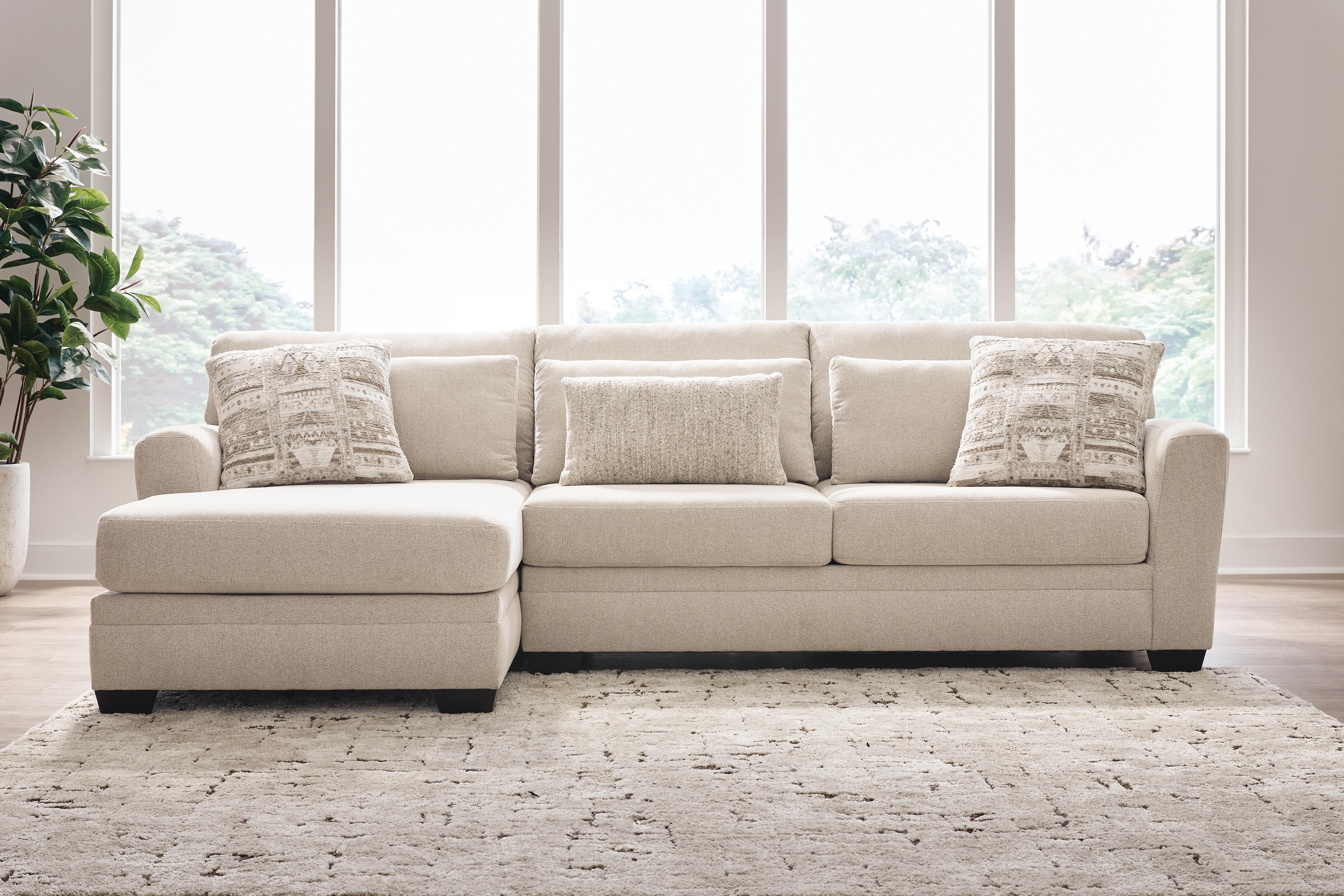 Ashley Furniture Mandi Point - 2-Piece Sectional Sofa With LAF Corner Chaise - Marble - Image 2