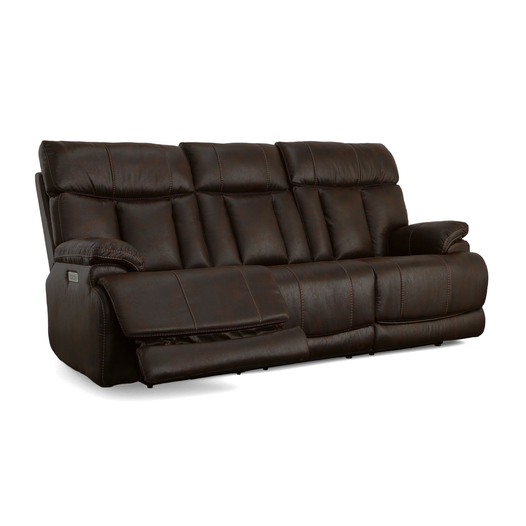 Clive - Power Reclining Sofa With Power Headrests & Lumbar - Clove, dark brown, view 2