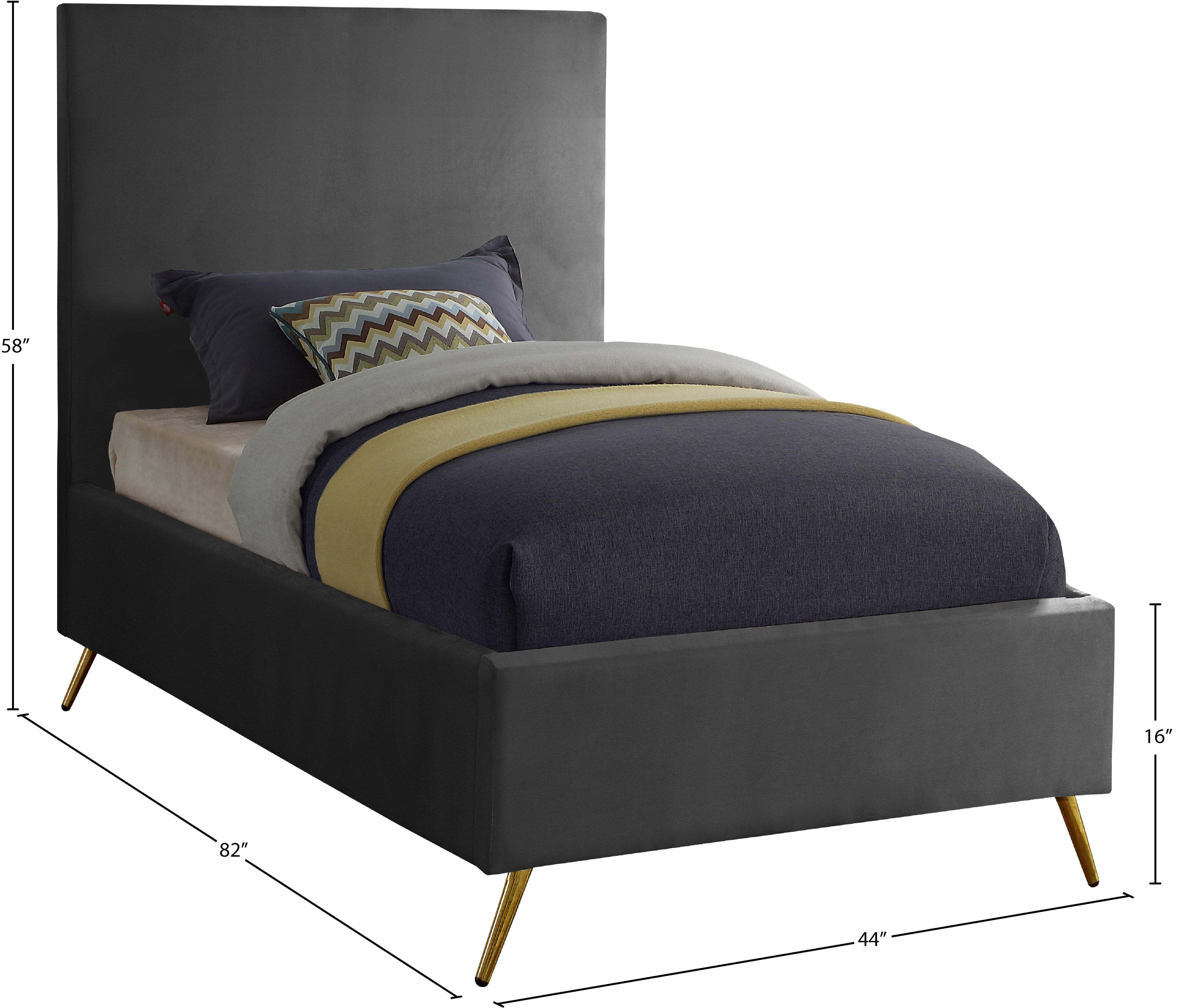 Jasmine - Twin Bed - Gray