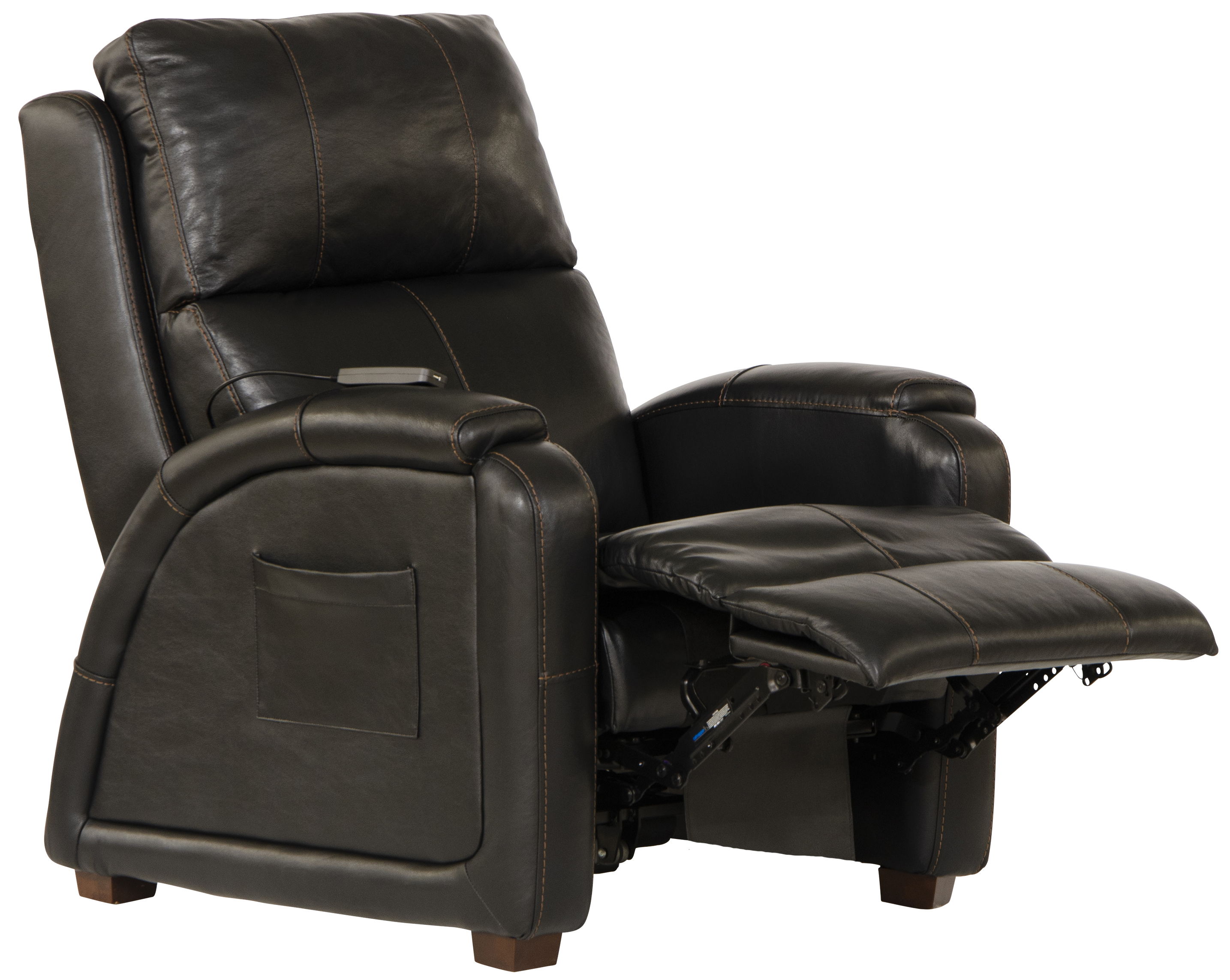 Reliever - Leather Power Headrest Power Lay Flat Reclining With CR3 Massage / Zero Gravity - Black