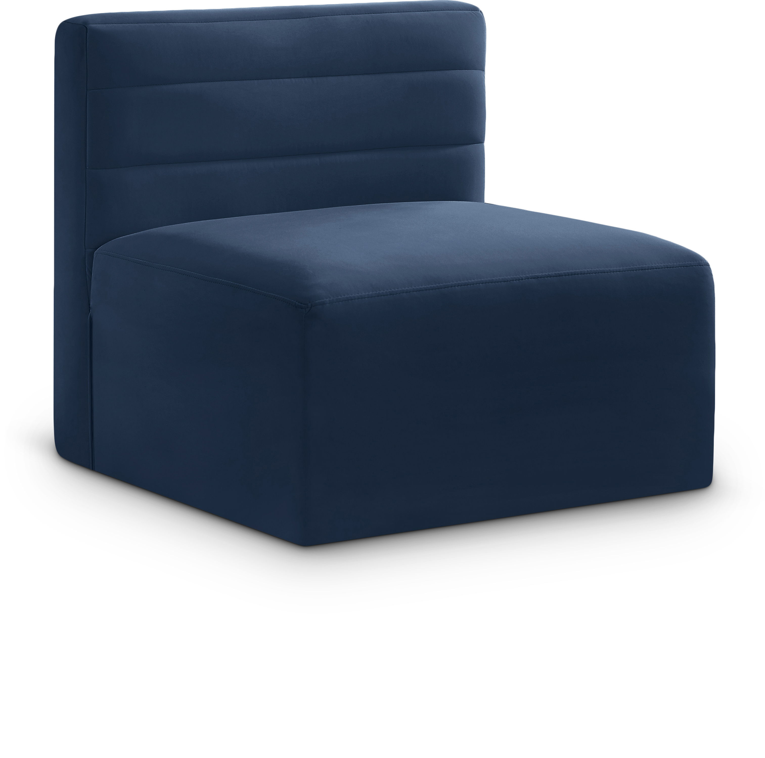 Quincy - Modular Armless Chair - Navy