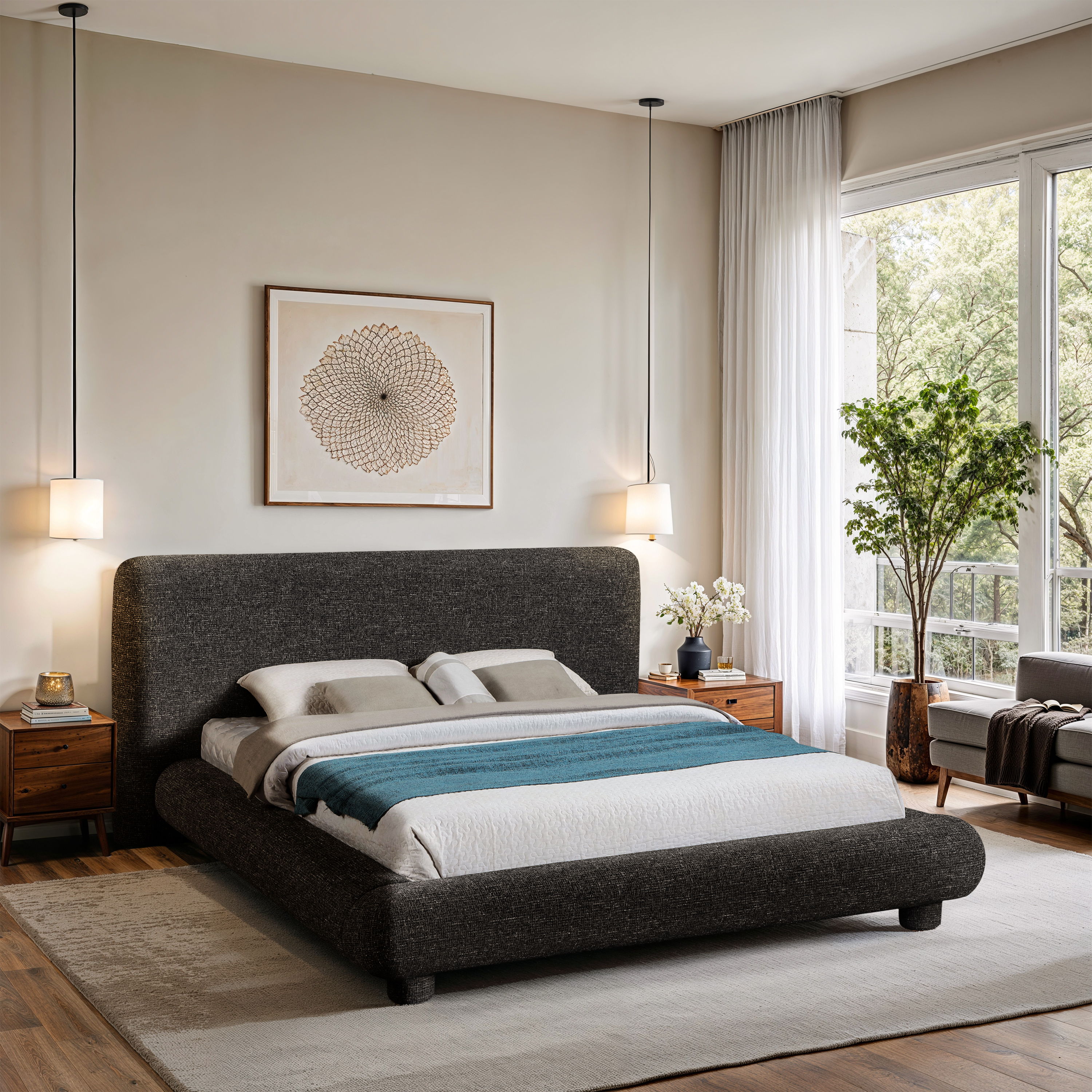 Blair - Fabric Queen Bed - Black