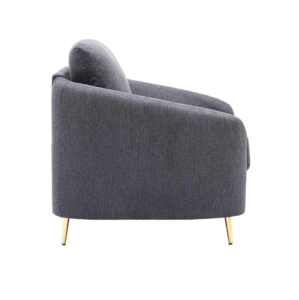 Yuina - Loveseat - Gray Linen, dark gray, view 2