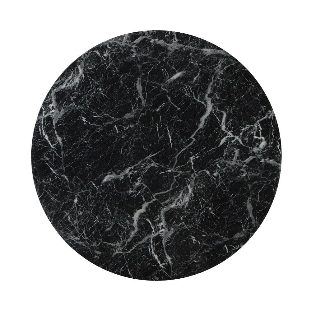 Hollis - Dining Table With Engineered Stone Top - Engineered Stone, black, view 7