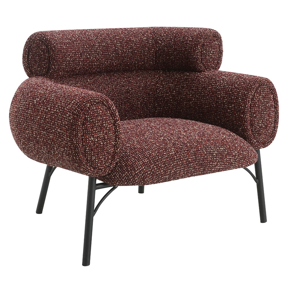 Mardi - Chair - Maroon Tweed, dark red, view 2