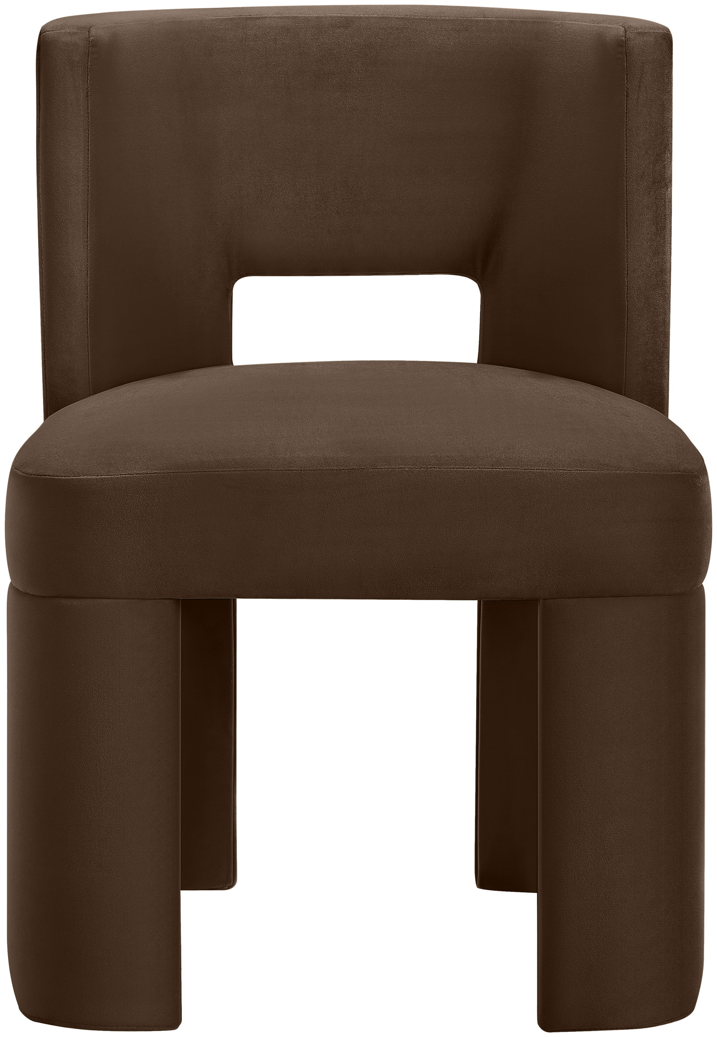 Zuno - Velvet Performance Fabric Upholstered Dining Chair (Set of 2) - Brown