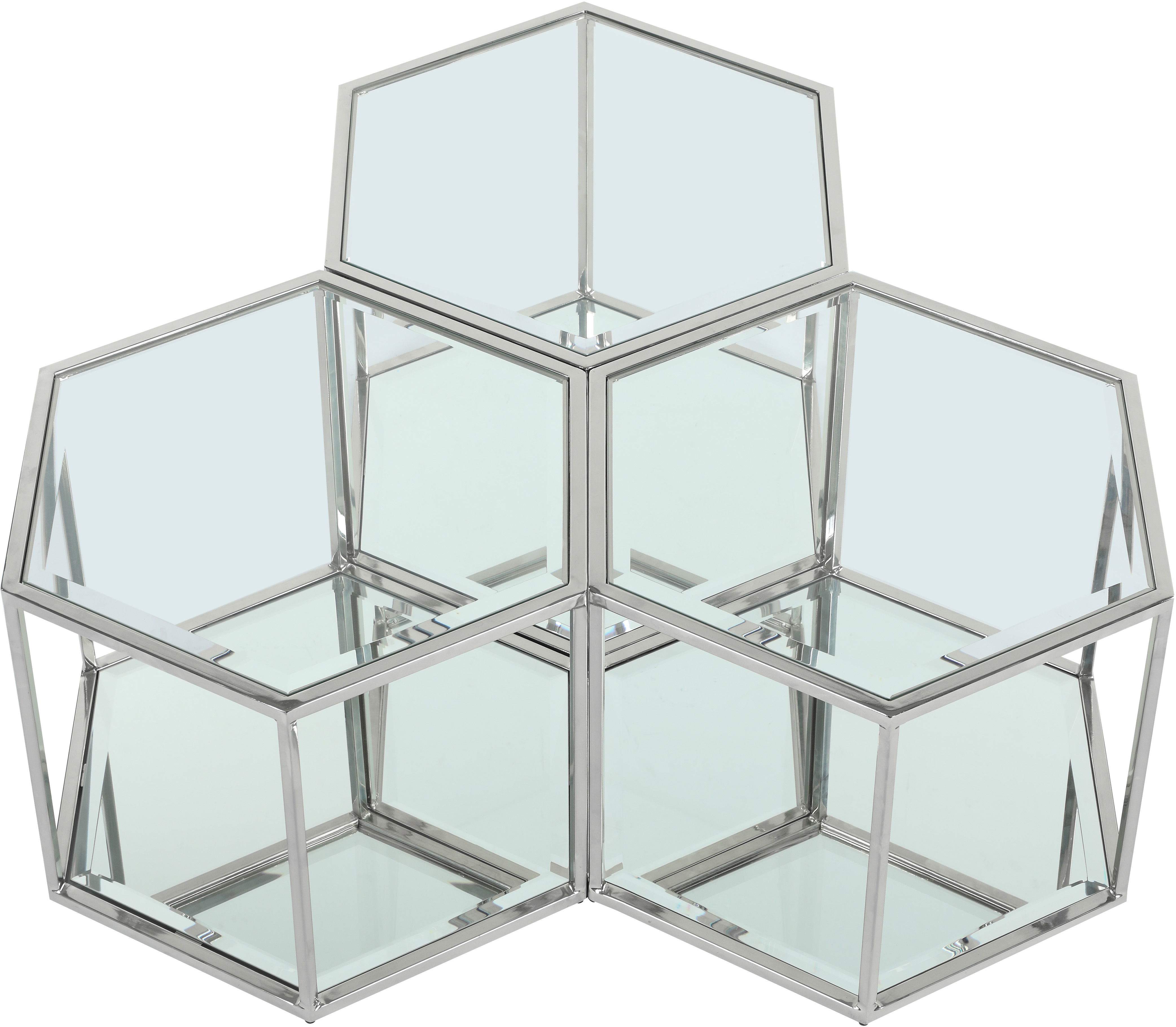 Sei - Coffee Table 3 Piece - Pearl Silver