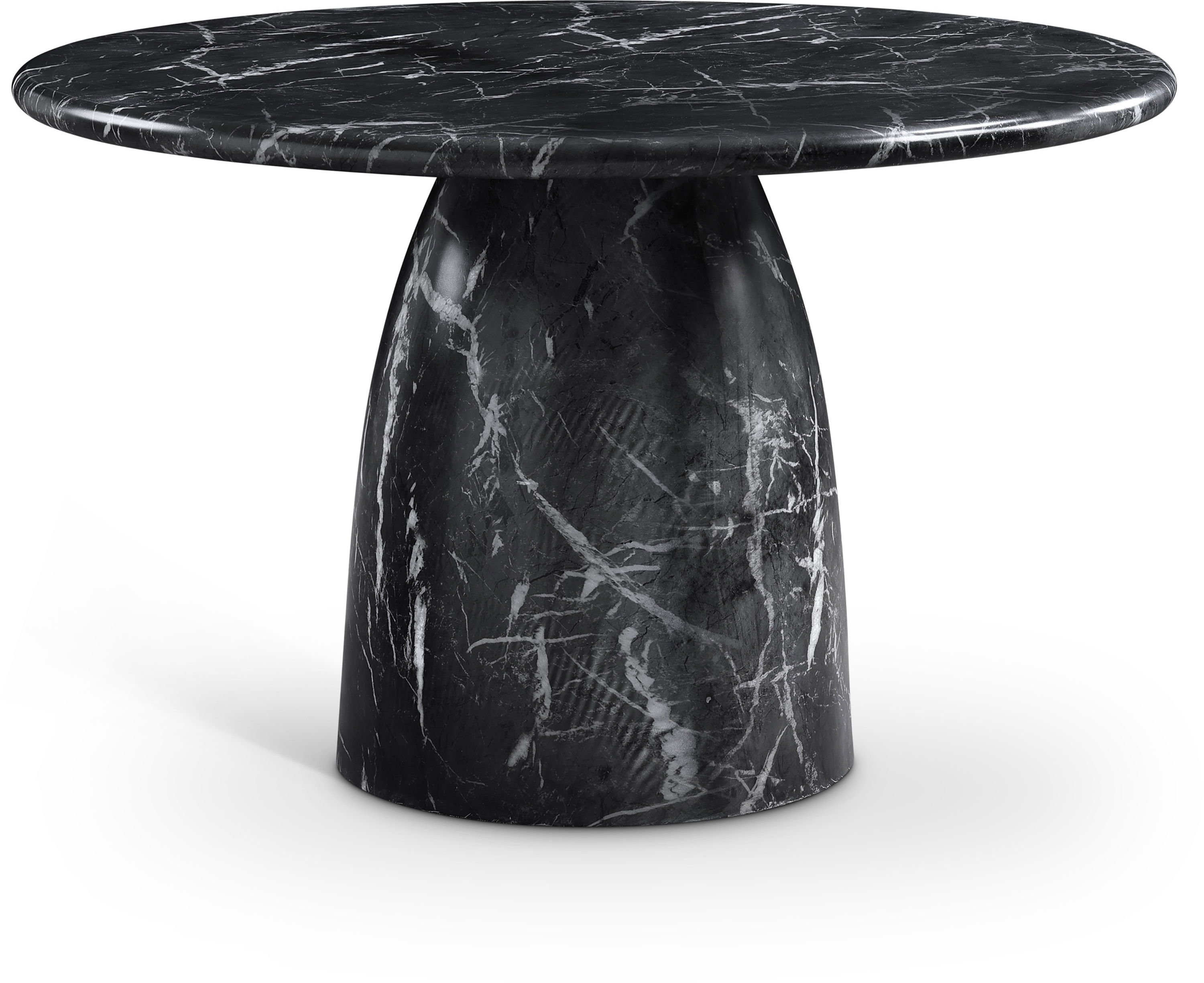 Cosenza - 48.5" Marble Finish Concrete Dining Table - Black