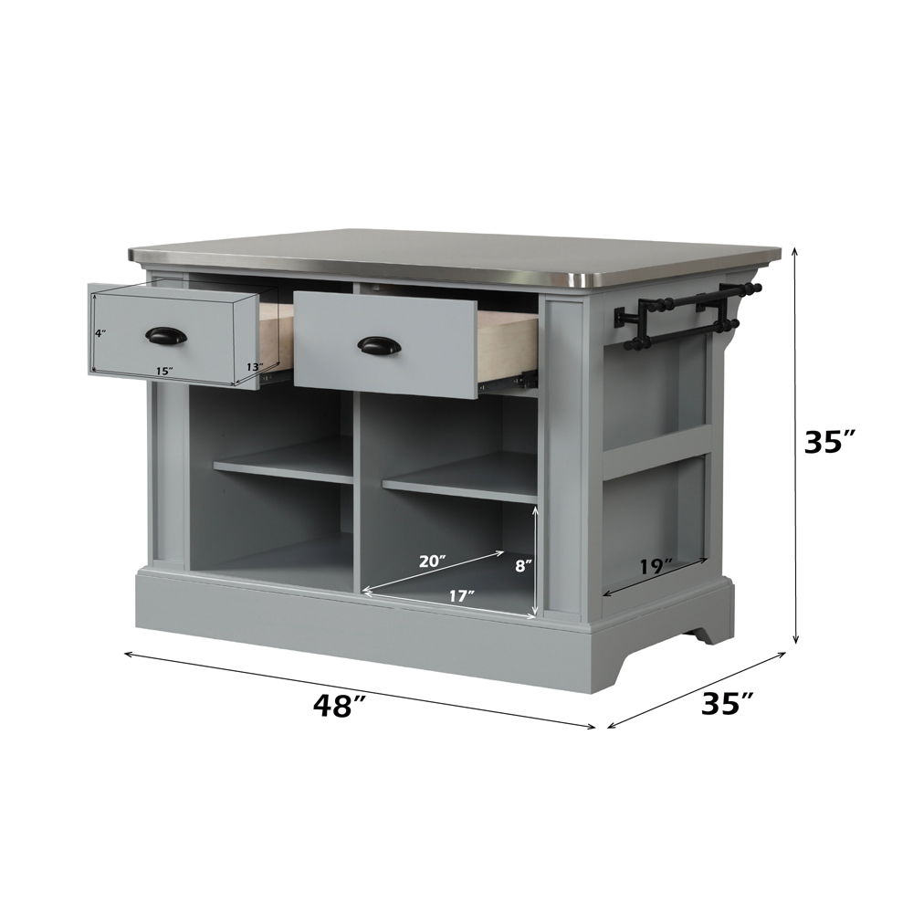 Urrur - Kitchen Island - Gray, gray, view 7