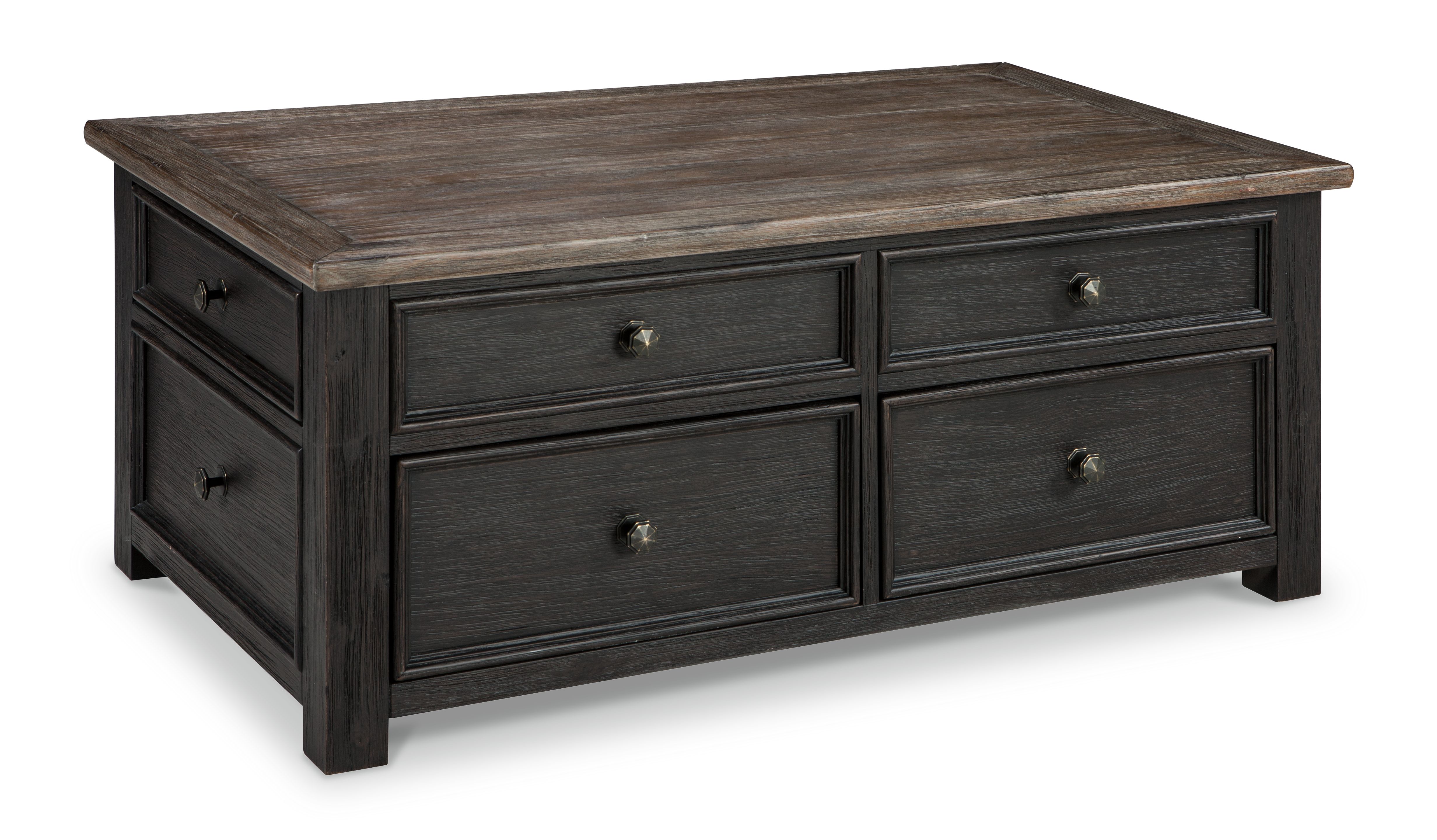Ashley Furniture Tyler Creek - Lift Top Cocktail Table - Grayish Brown / Black - Image 12