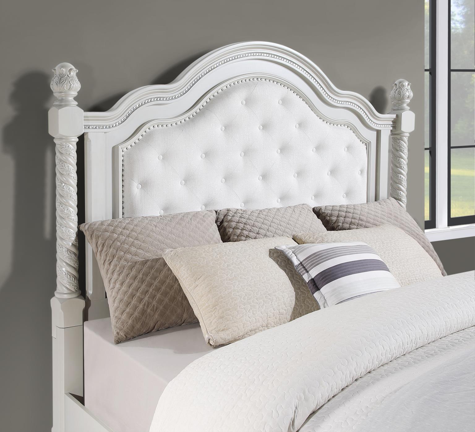 B033 - Queen Bed - White