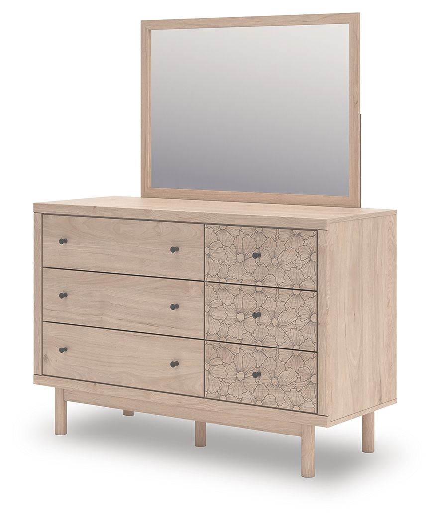 Ashley Furniture Arloster - Dresser And Mirror - Tan - Image 4