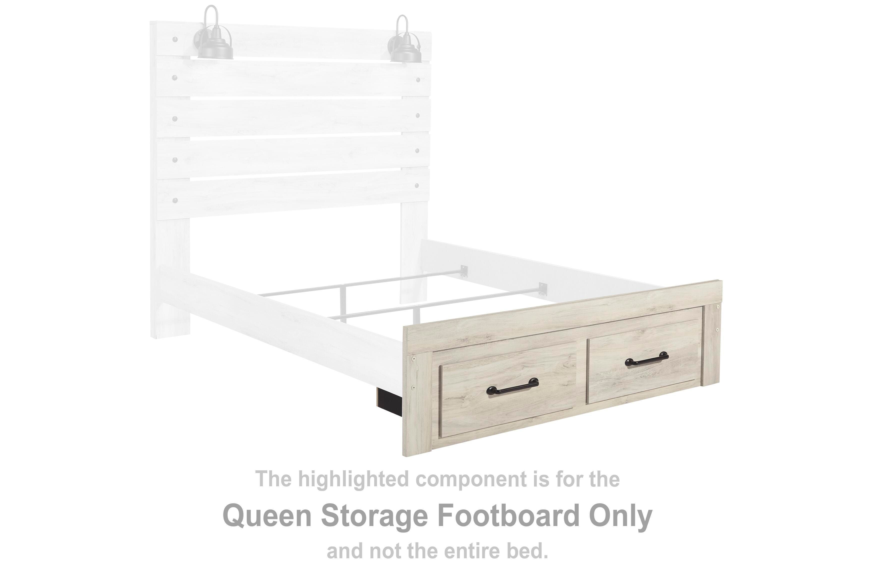 Cambeck – Queen Storage Footboard – Whitewash