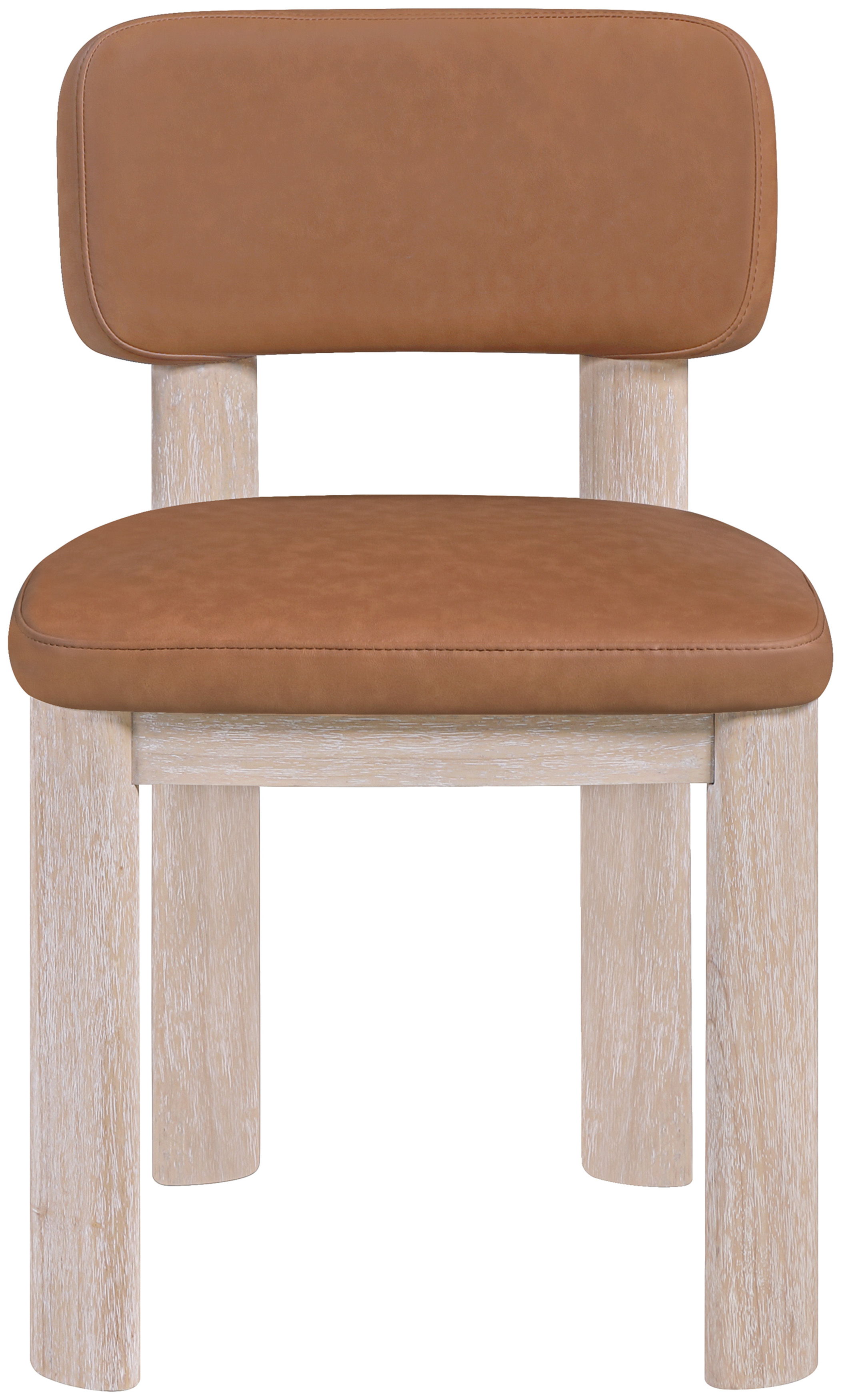 Paloma - Vegan Leather Upholstered Dining Chair (Set of 2) - Cognac / Rich Natural