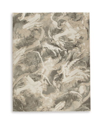 Jairlett – 8′ x 10′ Rug – Beige / Ivory / Charcoal
