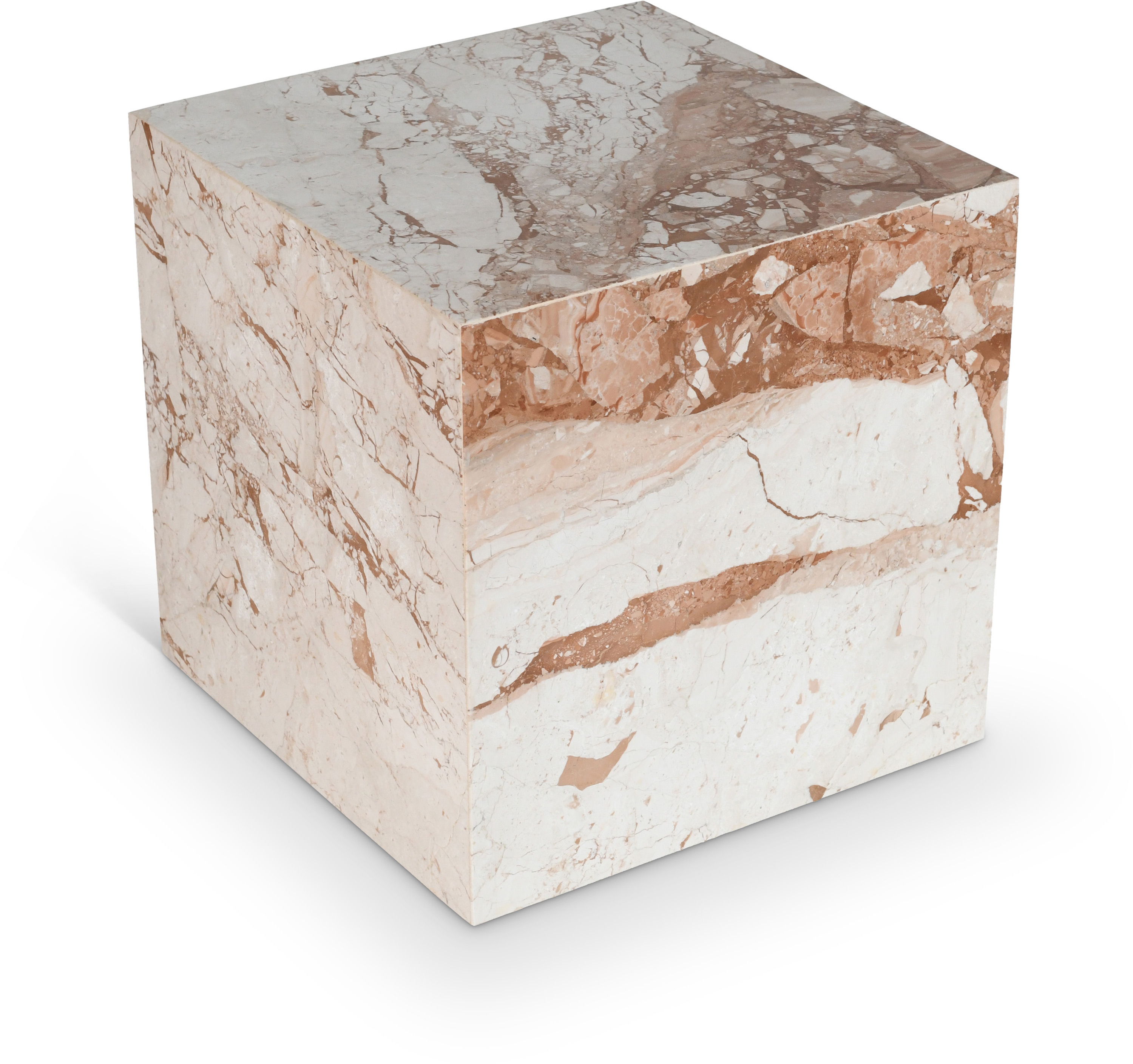 Bolzano - Marble End Table - Cream