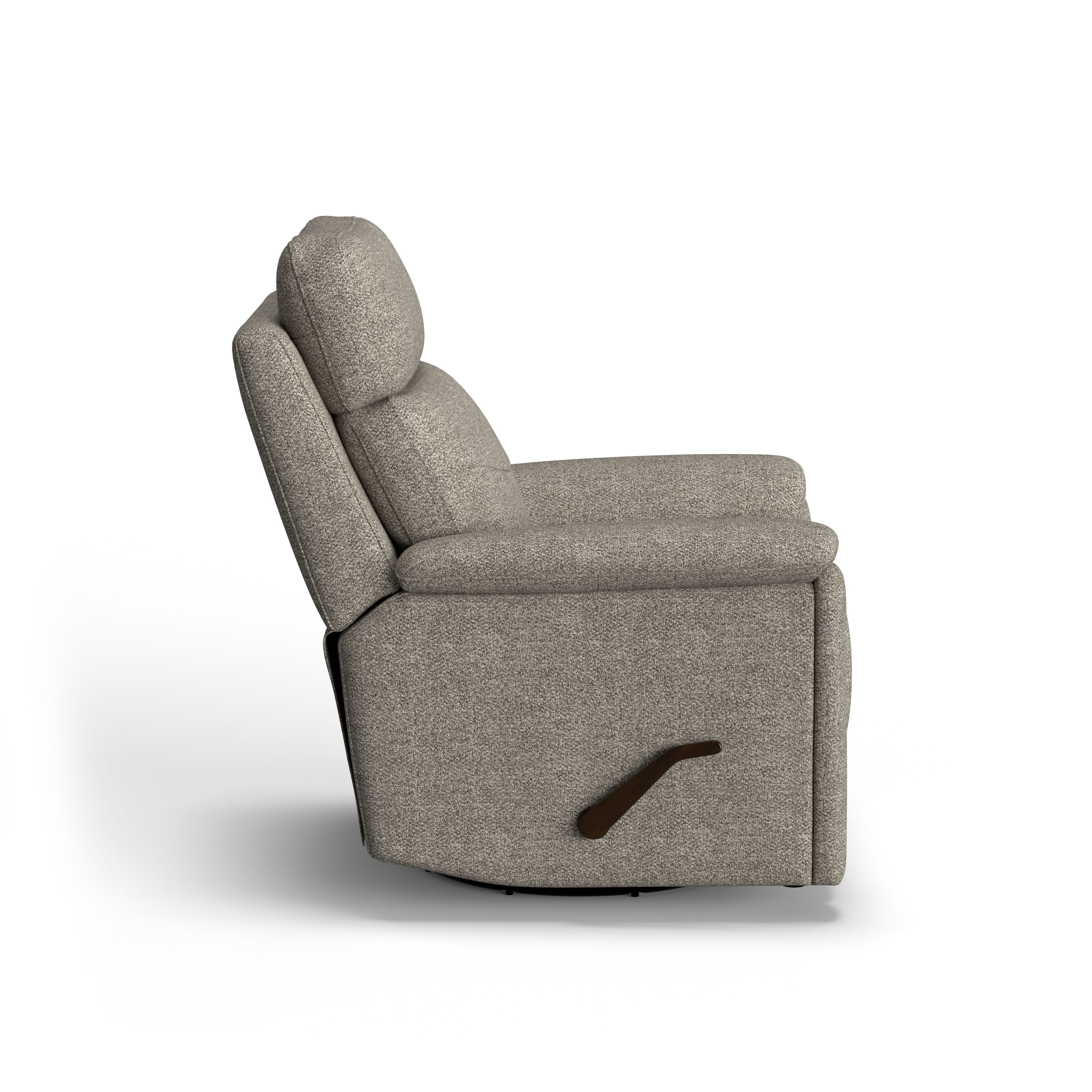 Refined - Transitional Fabric Swivel Gliding Recliner, gray, view 6
