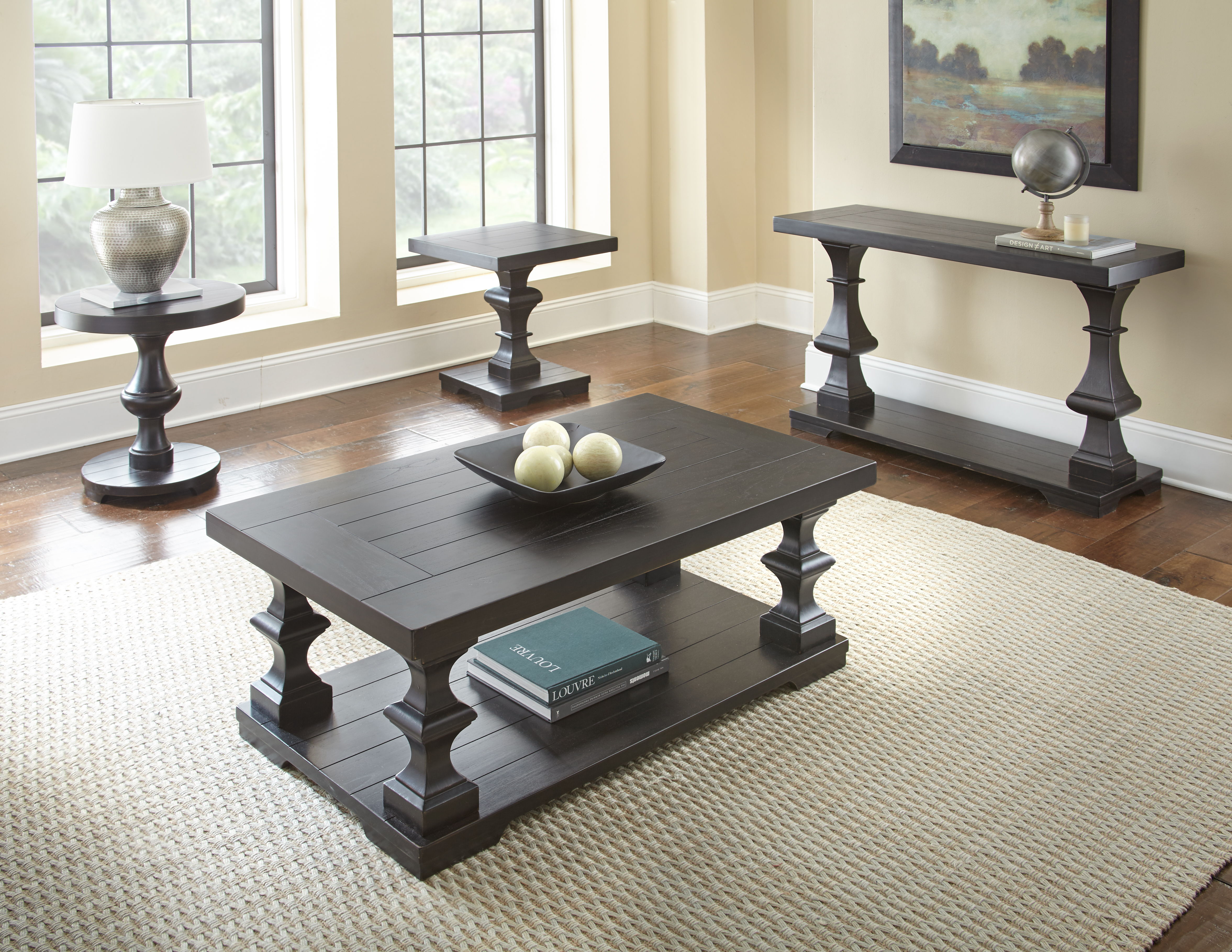 Dory - 3 Piece Table Set - Ebony