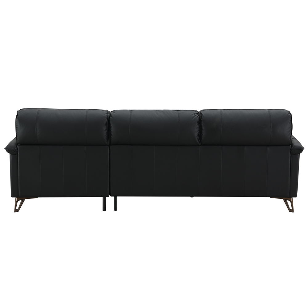 Eilene - Sofa - Black Top Grain Leather, black, view 3
