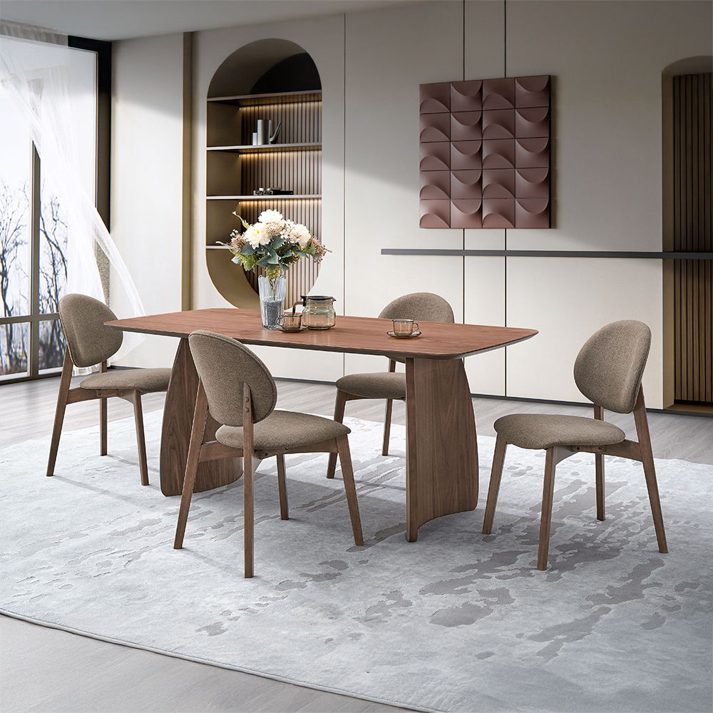 Hadasa - Dining Table - Walnut, light brown