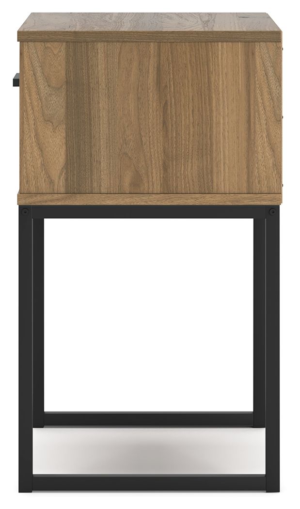 Deanlow - One Drawer Night Stand - Honey, light brown, view 7