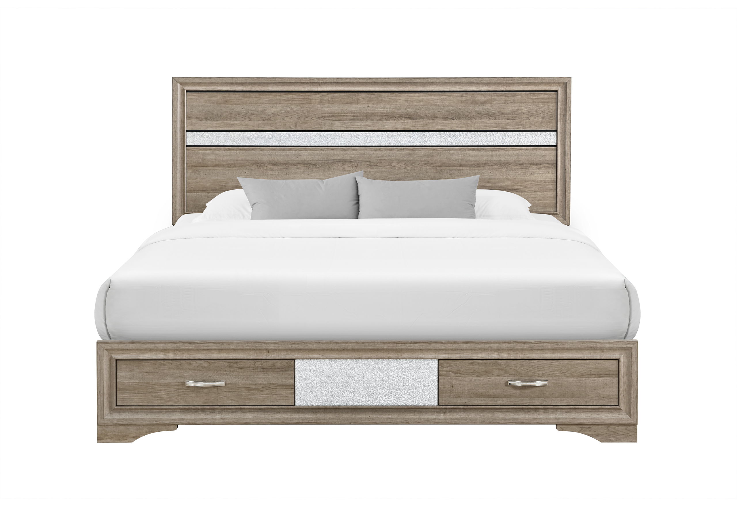 Seville - Queen Bed - Brown / Natural