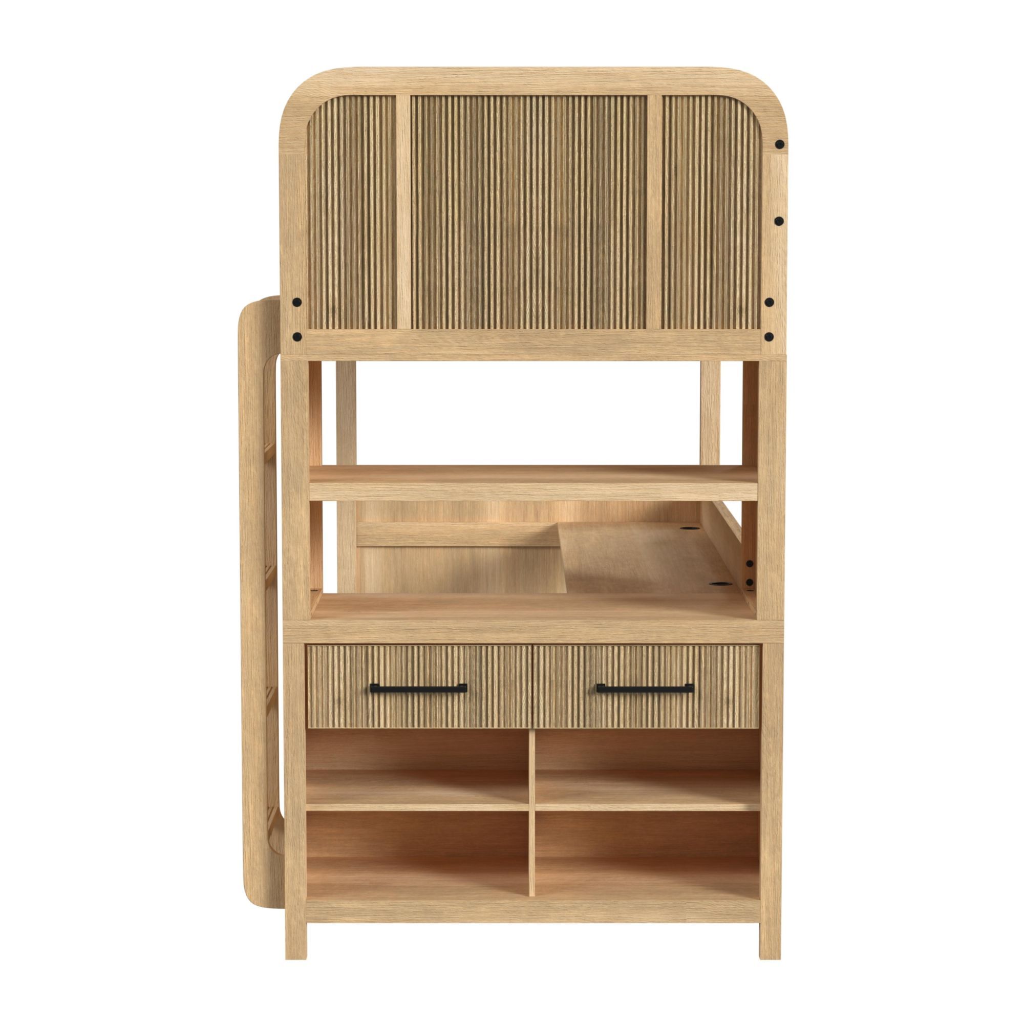 Ridgemont - Loft Complete Bunk Bed - Natural