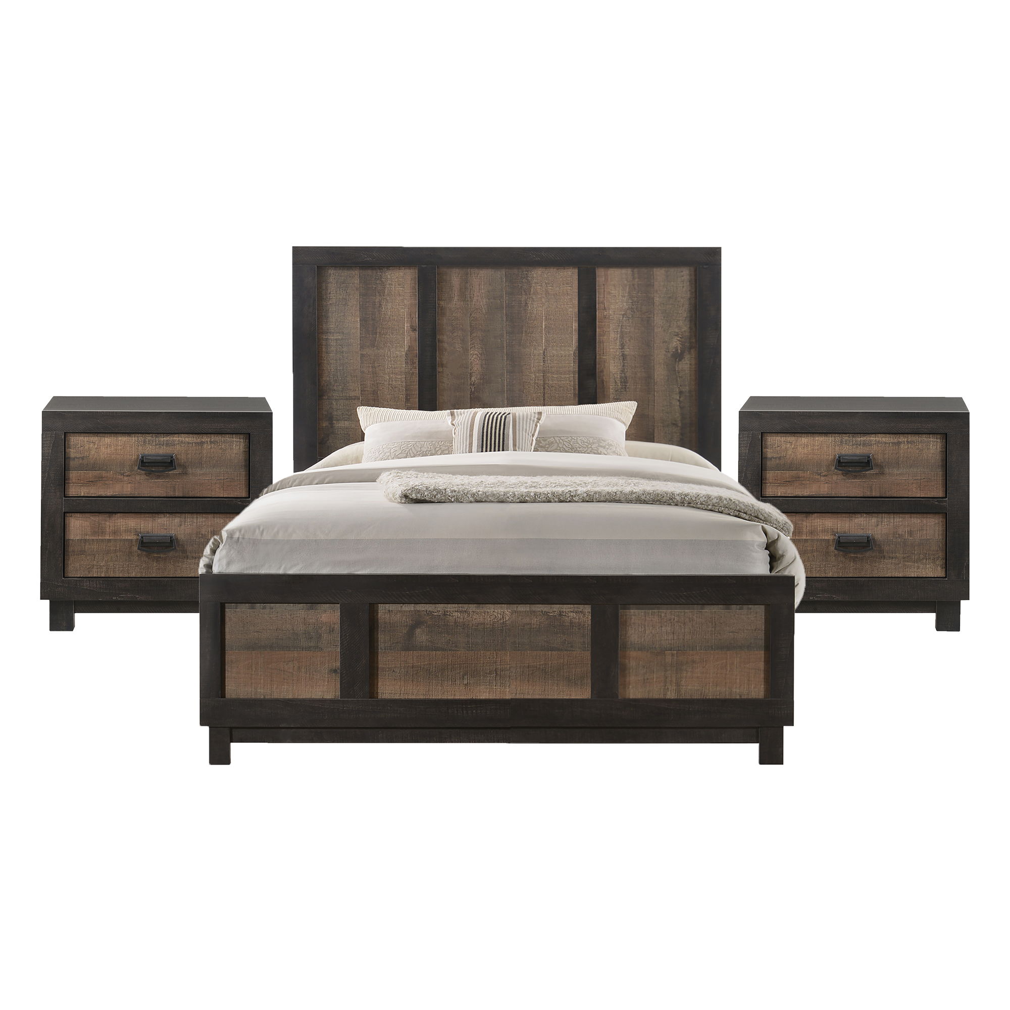 Full · 3 Pc · Bedroom Set With 2 Nightstands