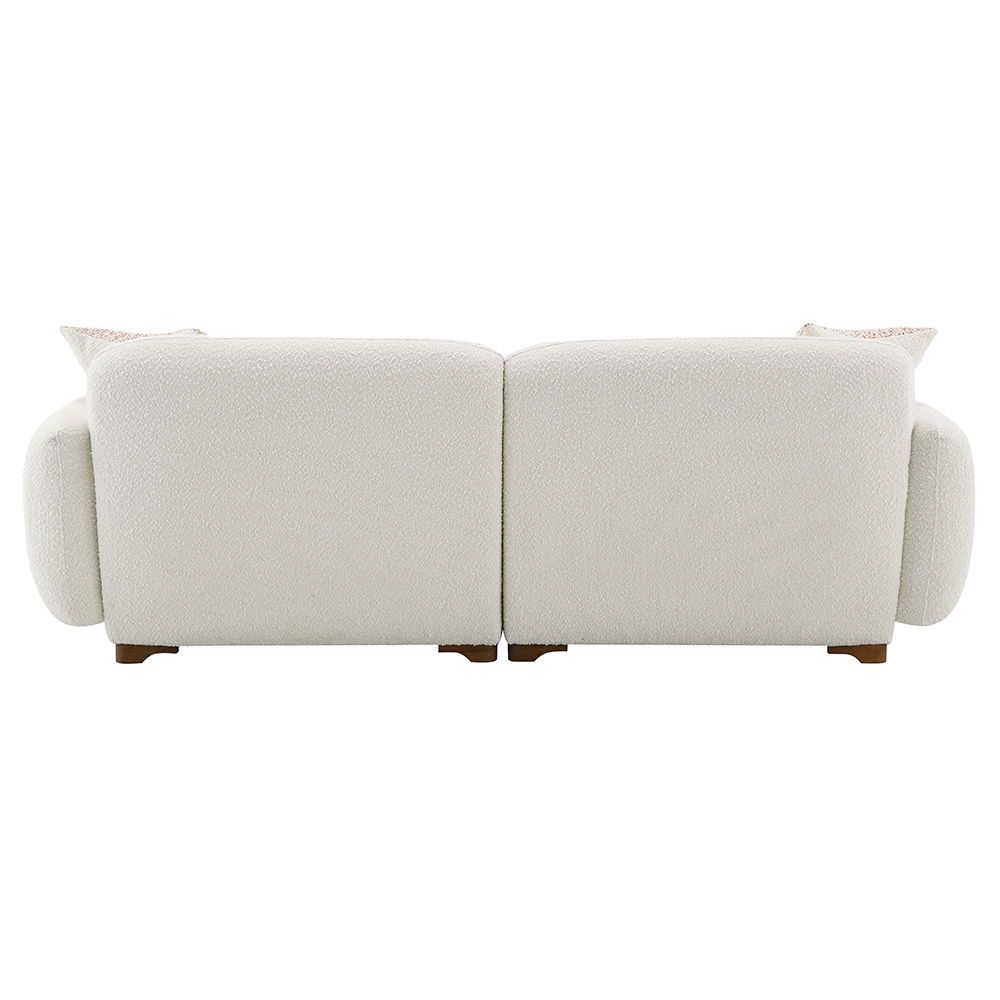Darius - Sofa With 2 Pillows - Beige Boucle, beige, view 4