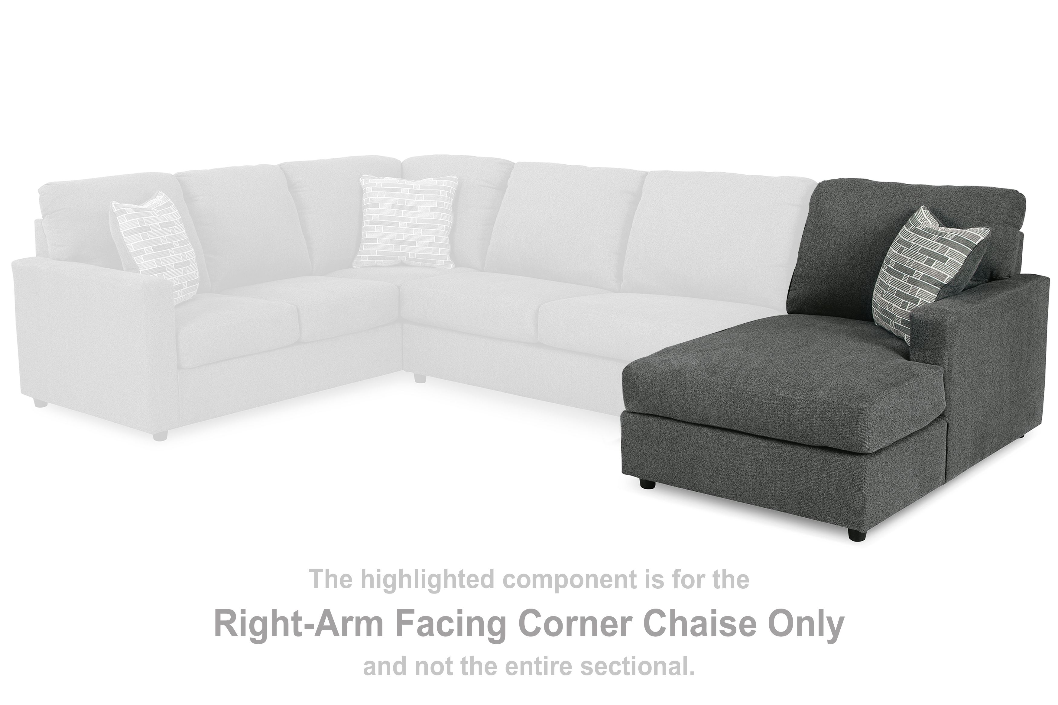 Edenfield - RAF Corner Chaise - Charcoal