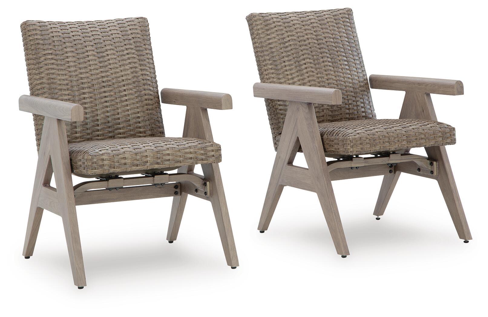 Cliff Trails – Rocking Arm Chair (Set of 2) – Beige