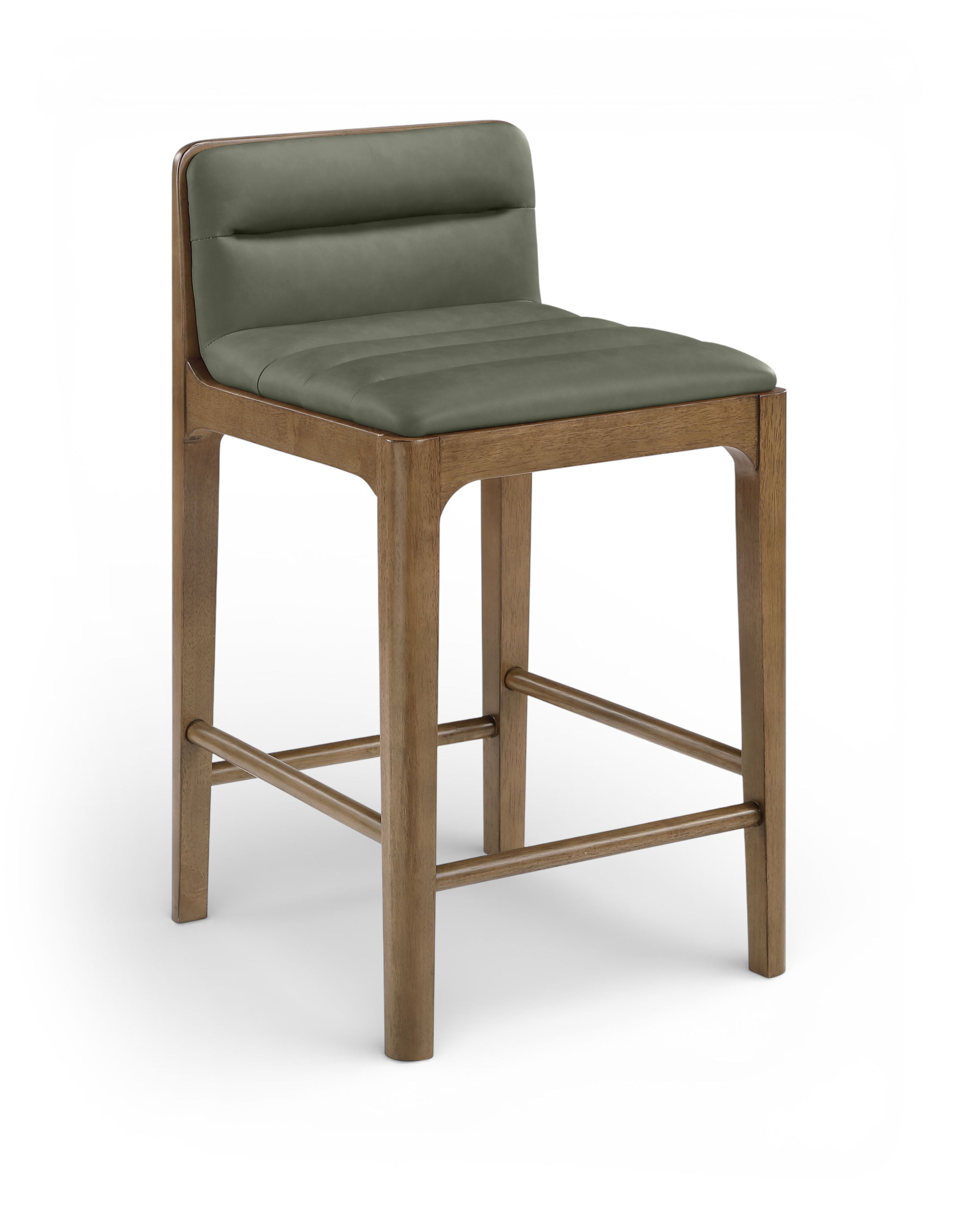 Ellis - Vegan Leather Upholstered Counter Stool (Set of 2) - Green