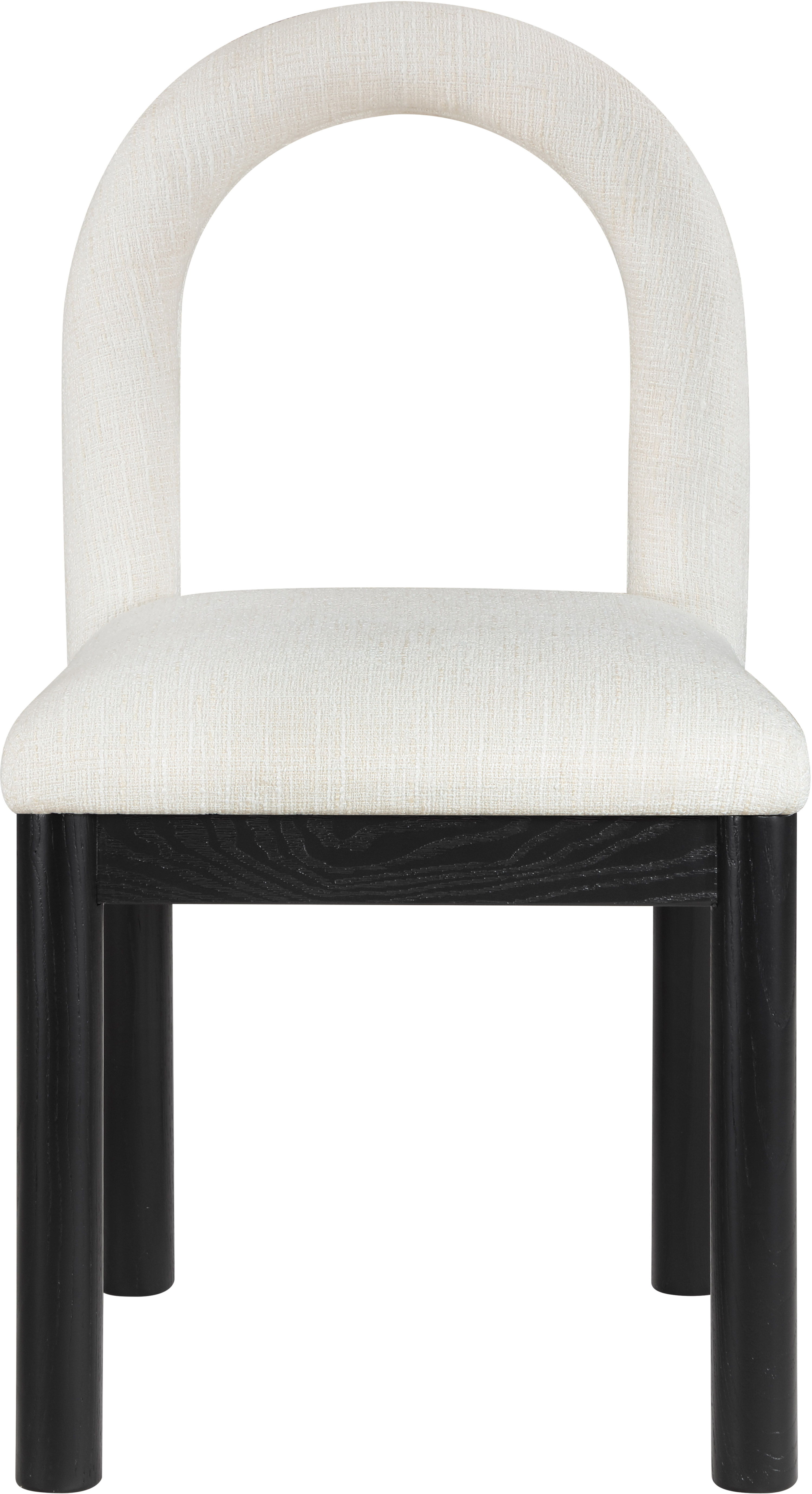 Conrad - Linen Dining Chair With Black Legs - Cream
