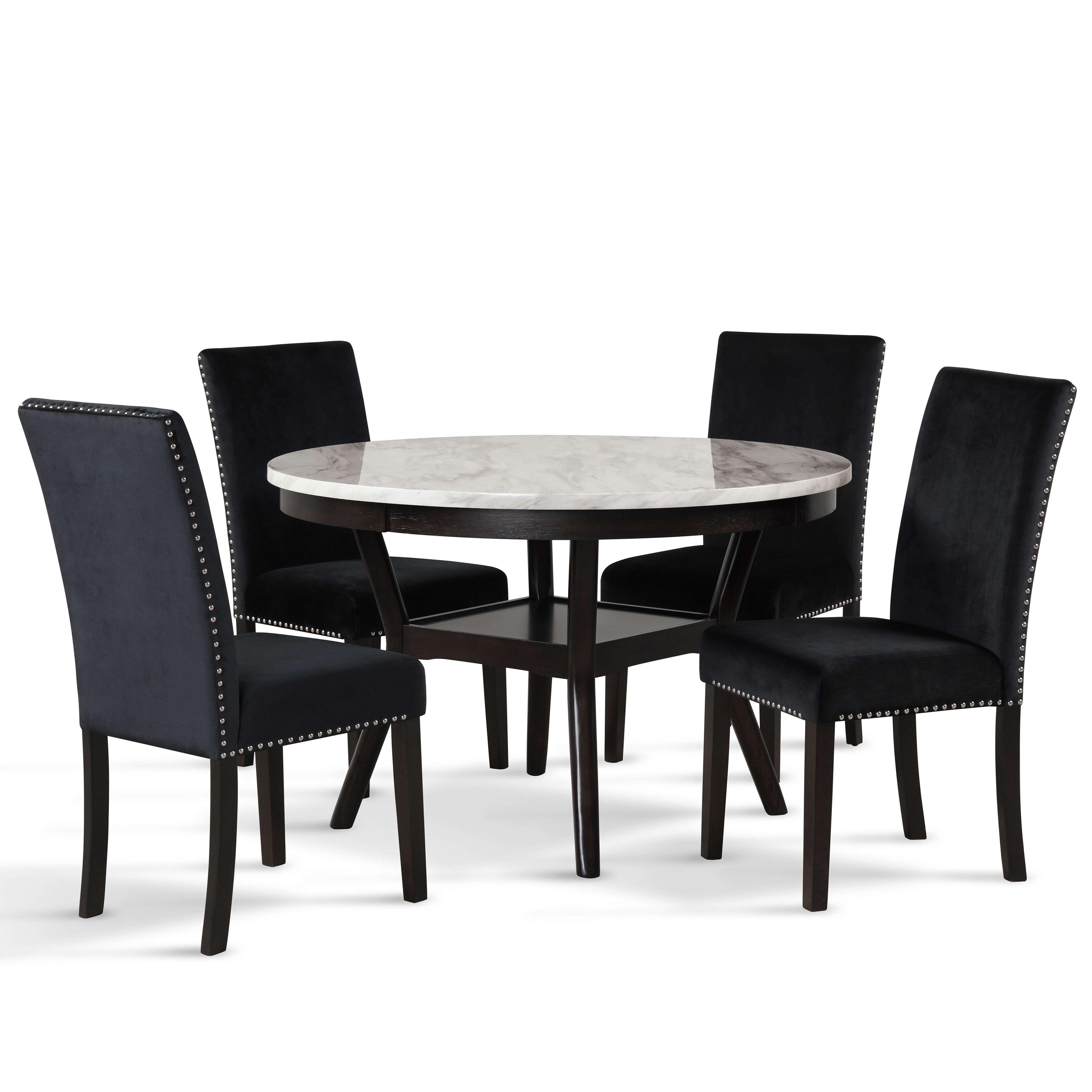 Round Dining Table & 4 Chairs