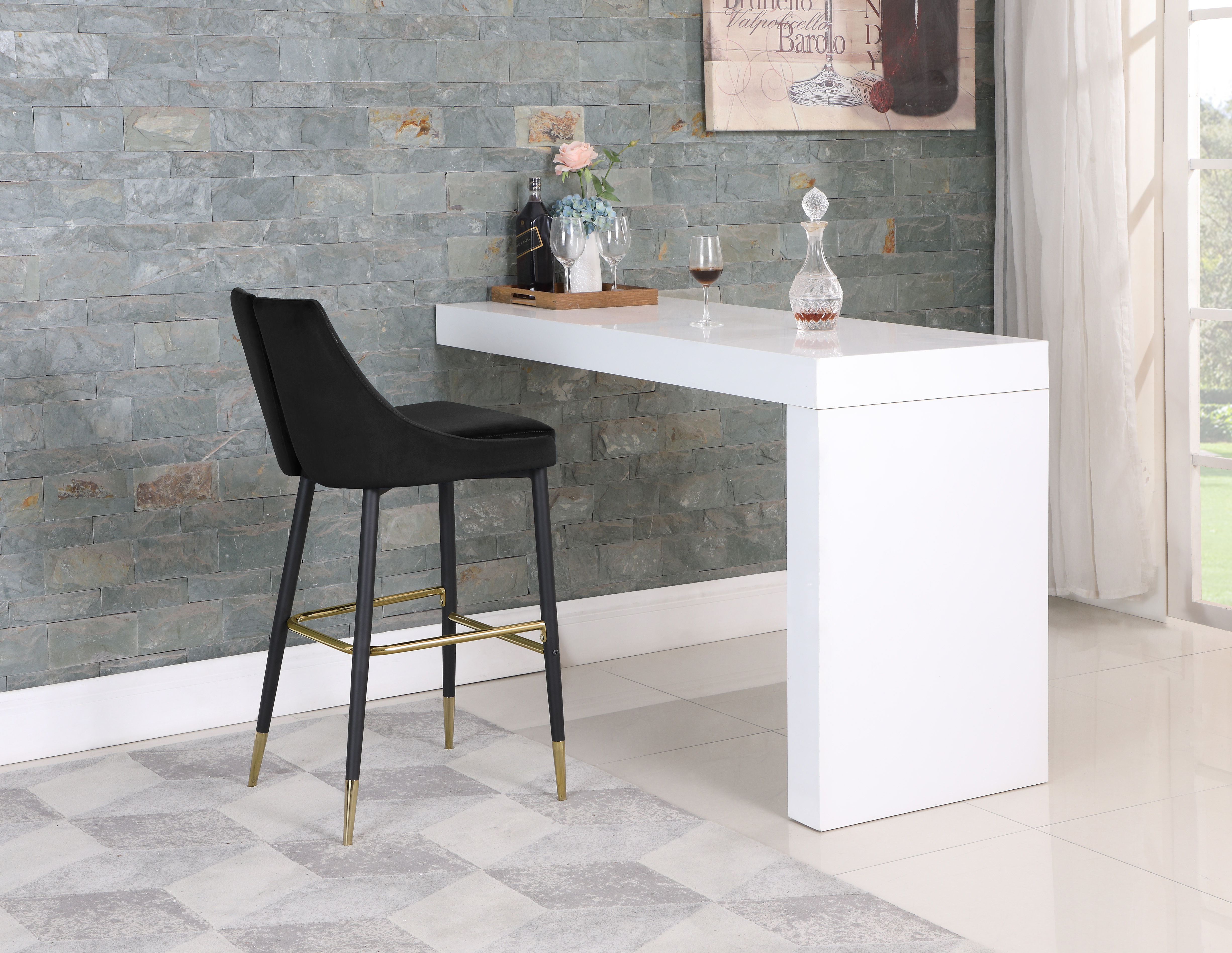 Sleek - Stool (Set of 2) - Black