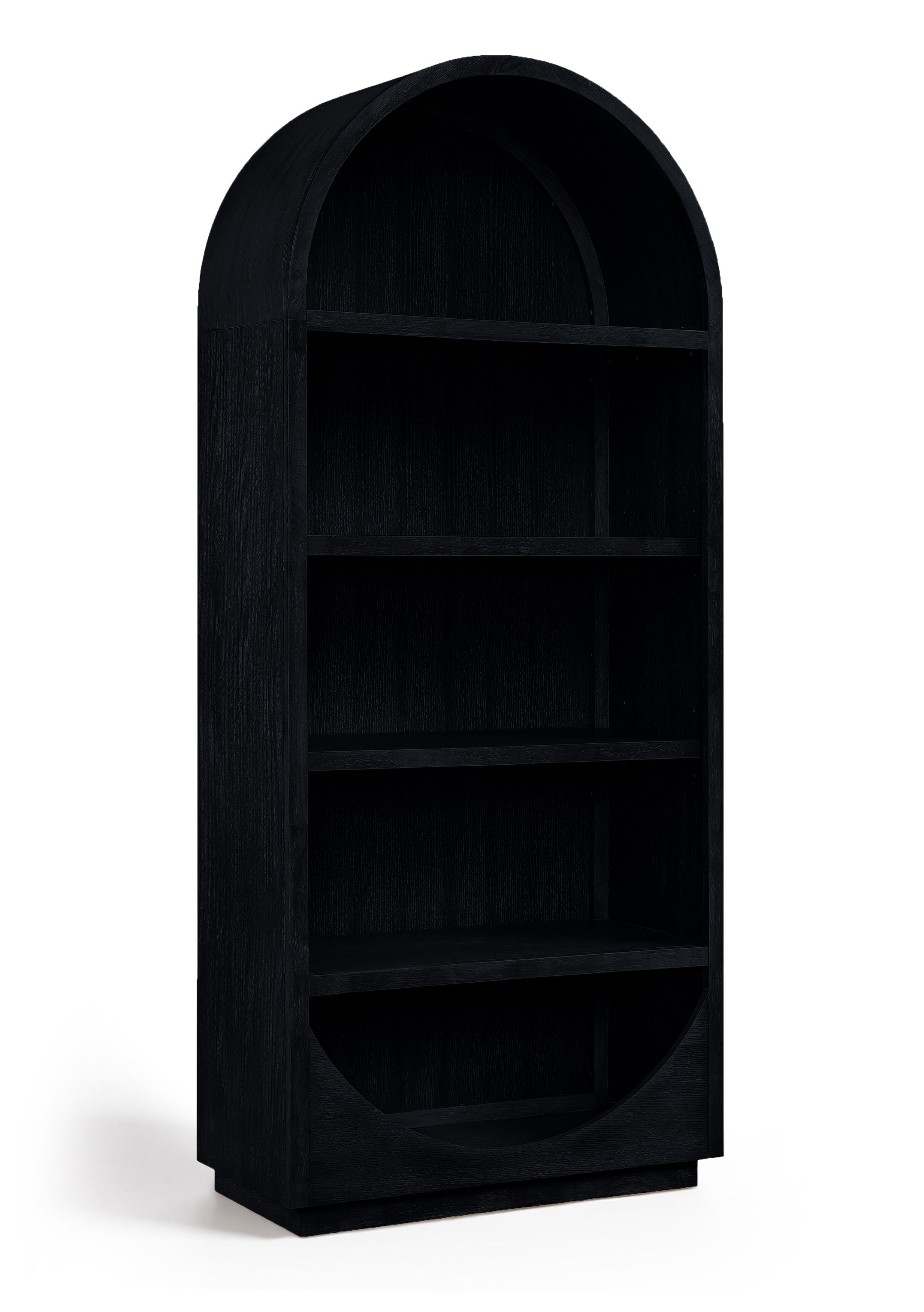 Hearth - Oak Veneer And Solid Wood Bookcase - Black