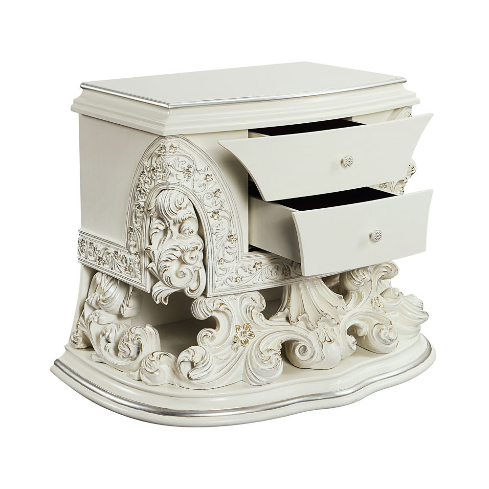 Adara - Nightstand - Antique White, beige, view 3