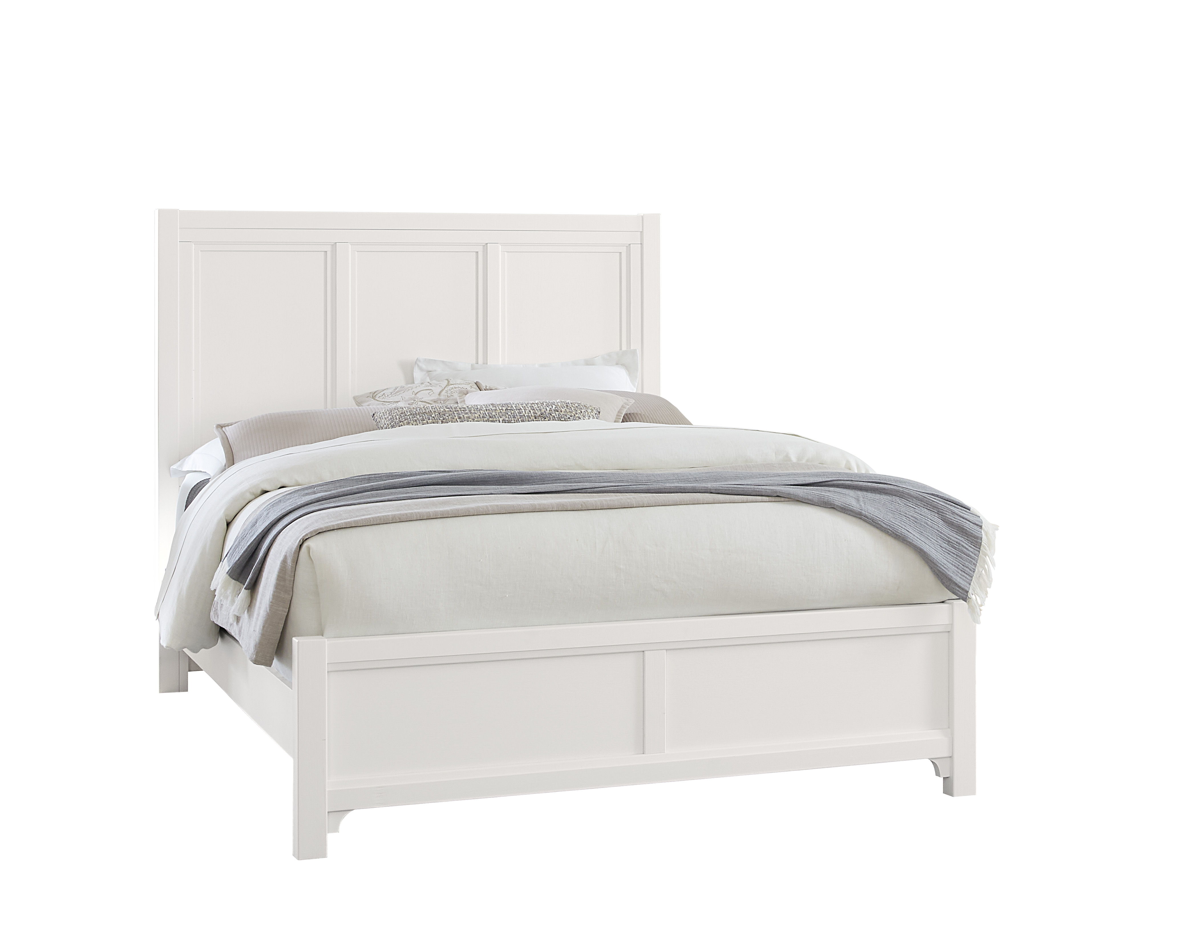 Cool Farmhouse - Queen Panel Bed - Soft White