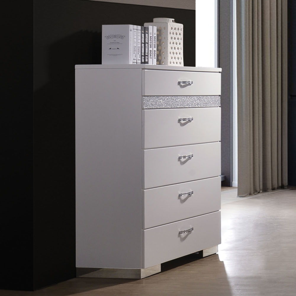 Naima II - Chest - White High Gloss, white