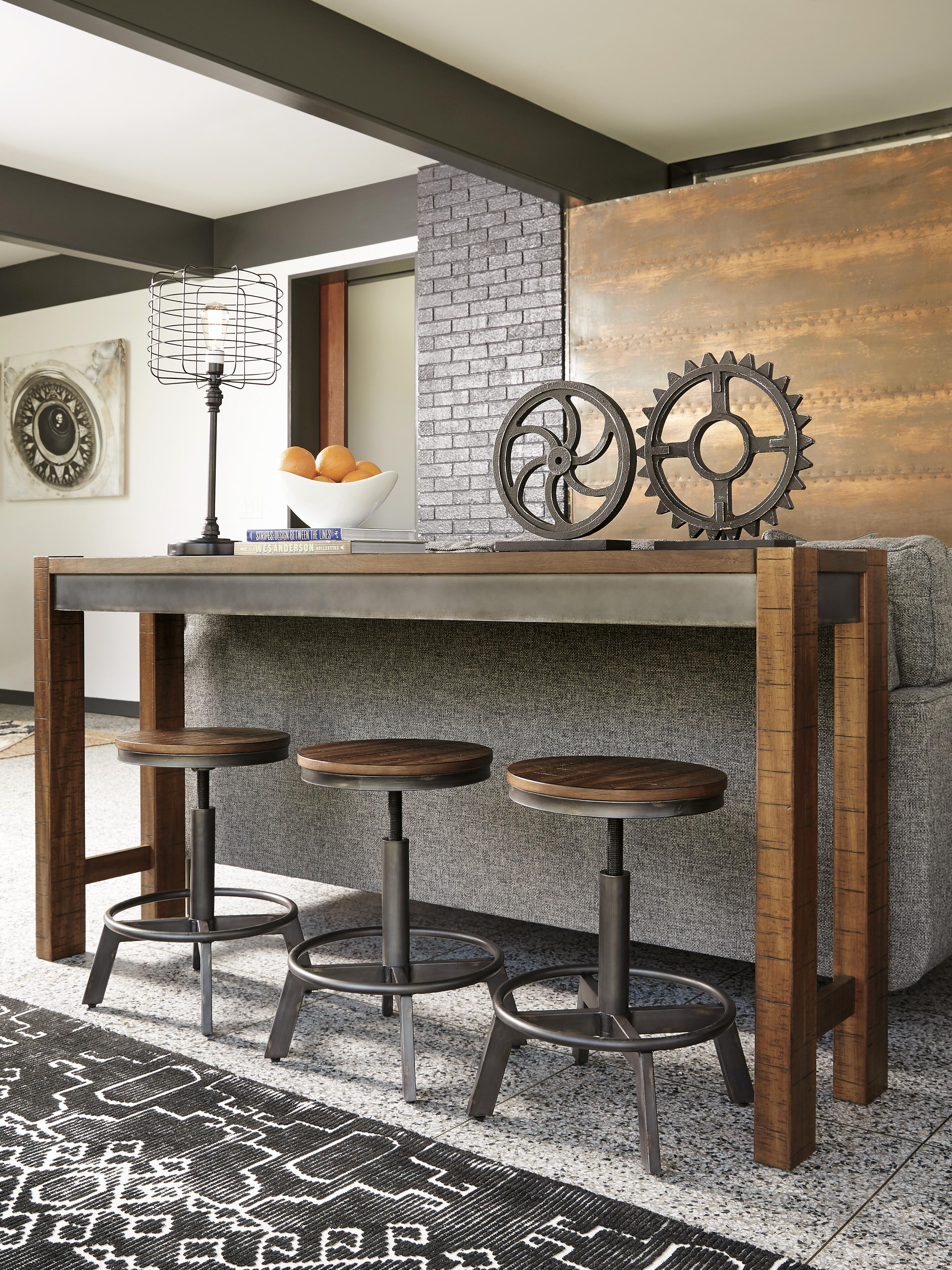 Torjin - Swivel Stool (Set of 2) - Dark Brown, dark brown, view 4