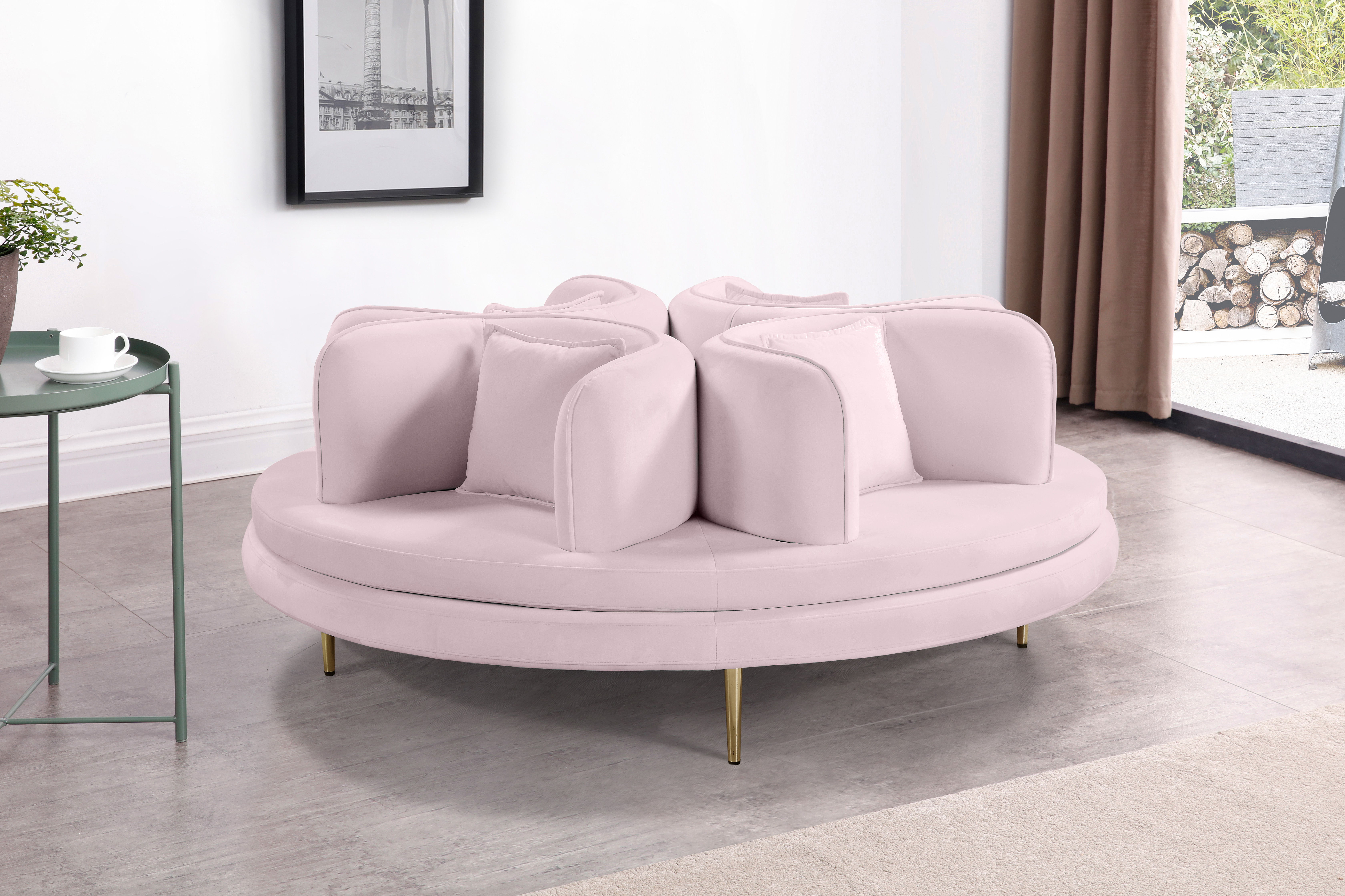 Circlet - Round Sofa Settee - PInk