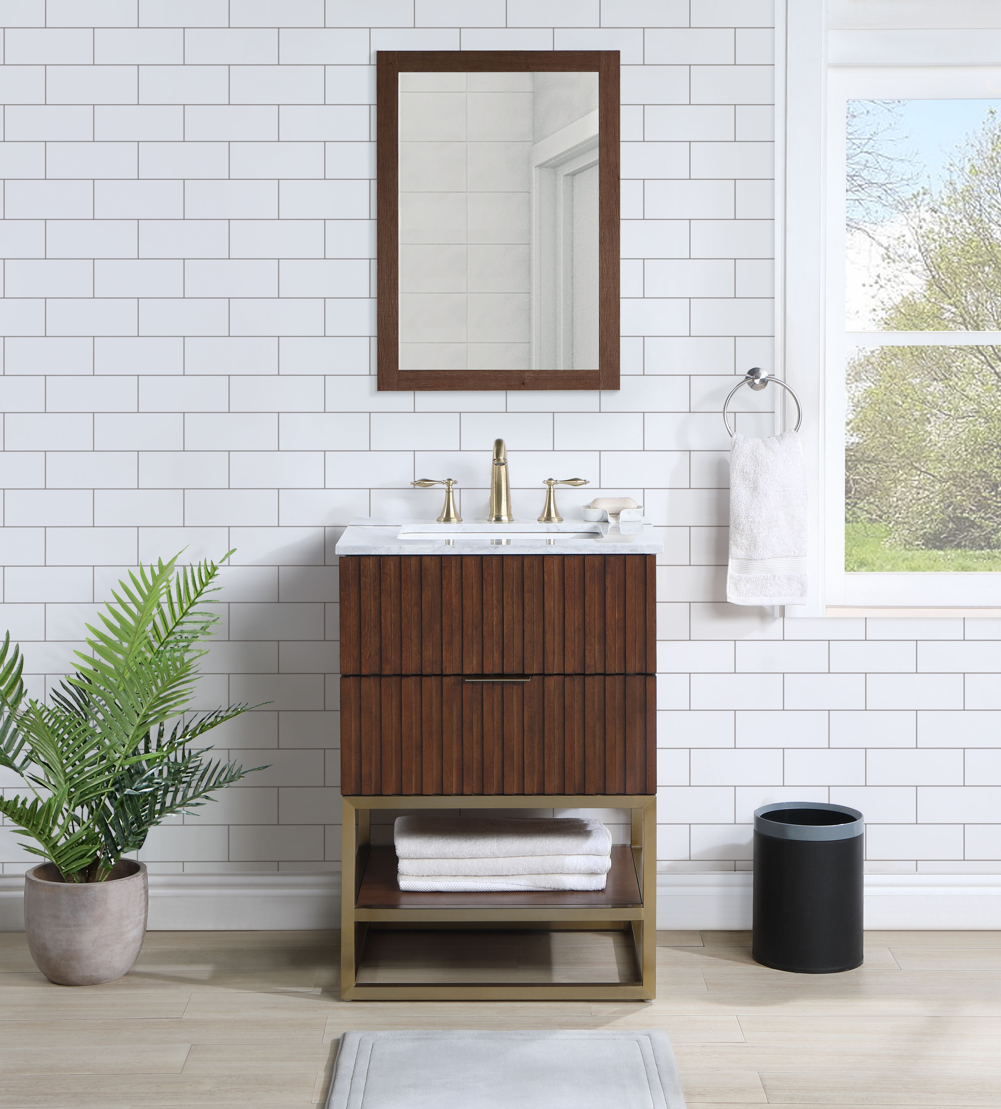 Monad - 24" Bathroom Vanity - Walnut