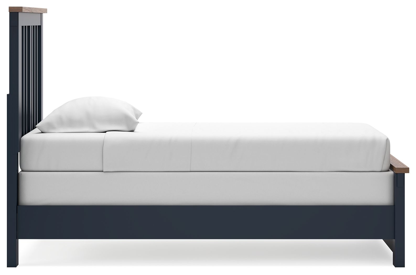 Ashley Furniture Landocken - Twin Panel Bed - Brown / Blue - Image 8