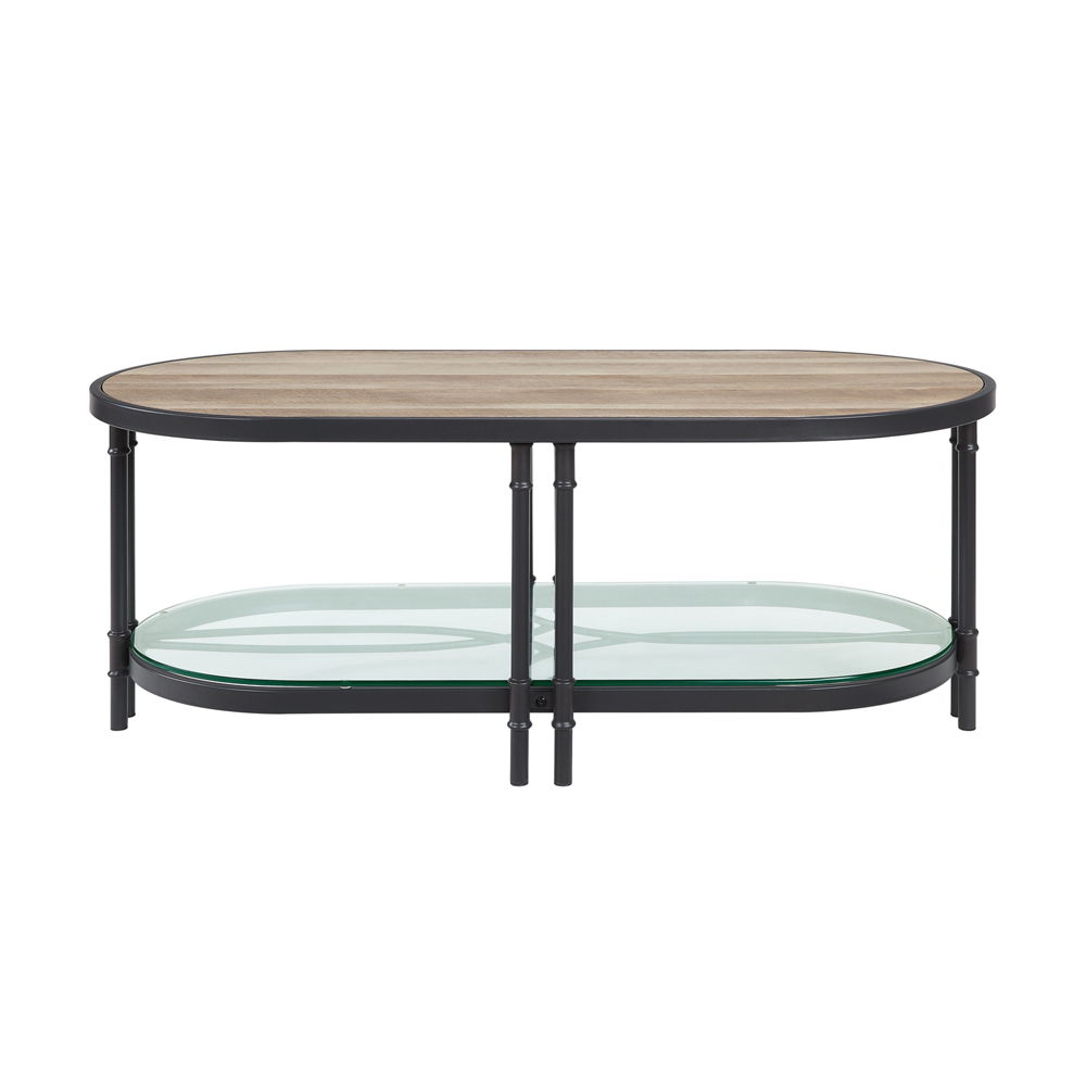 Brantley - Coffee Table - Oak & Sandy Black, light brown, view 8