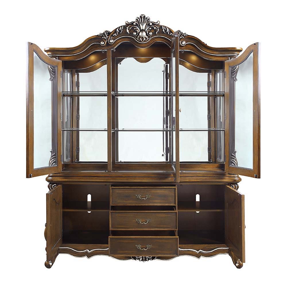 Latisha - Buffet & Hutch - Antique Oak, dark brown, view 3