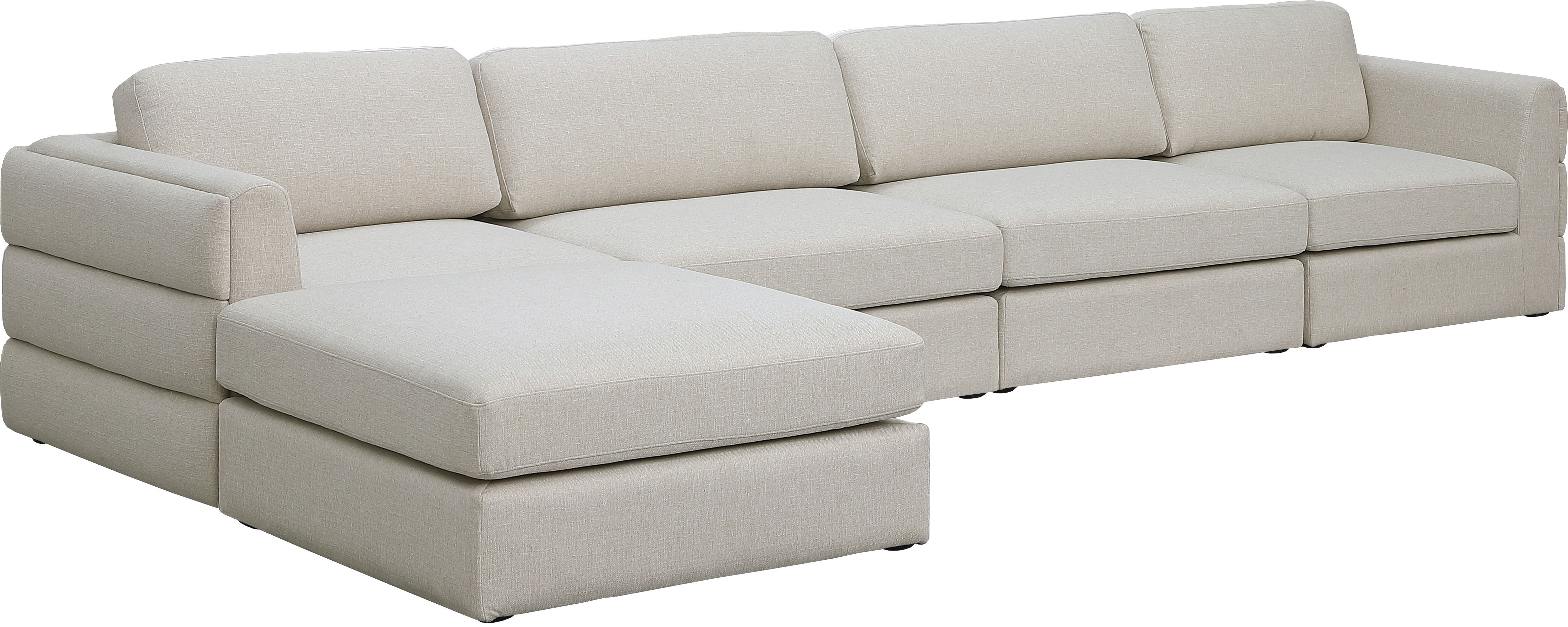 Beckham - 5 Piece Modular L-Shaped Sectional - Beige